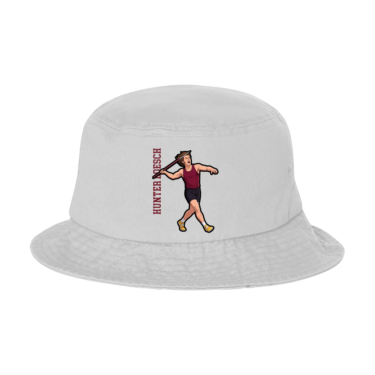 Bucket Cap — Name Vertical in White