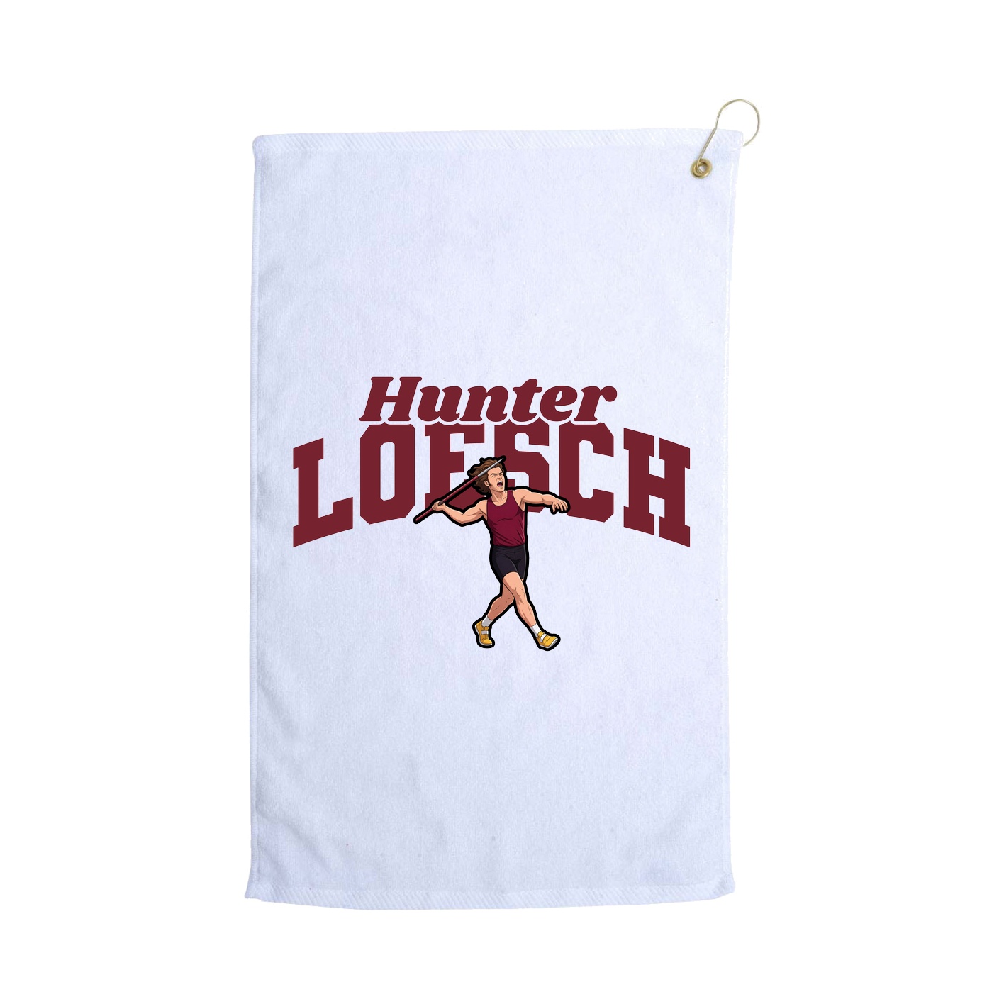 Golf Towel — Signature Arch in White