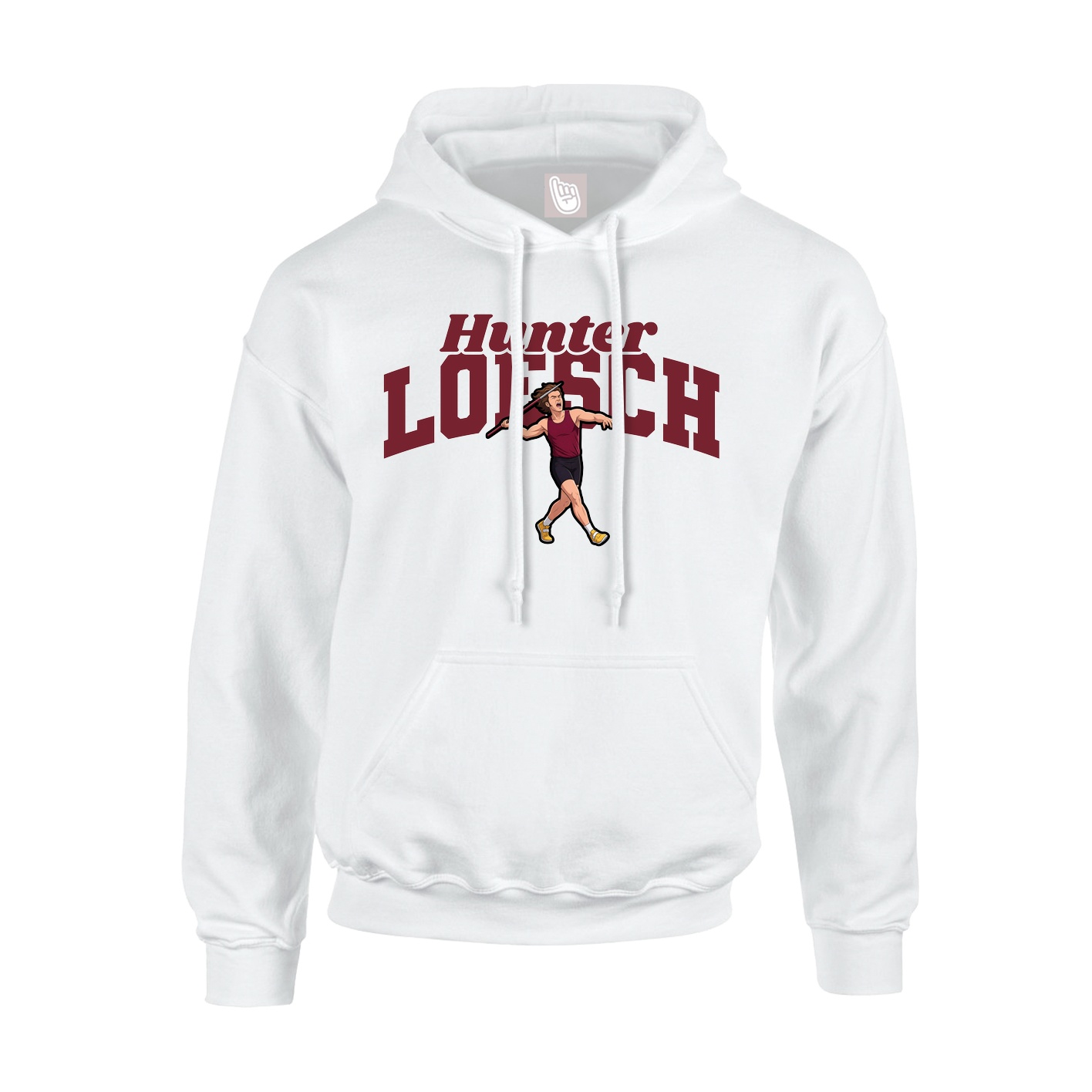 Hoodie — Signature Arch in White