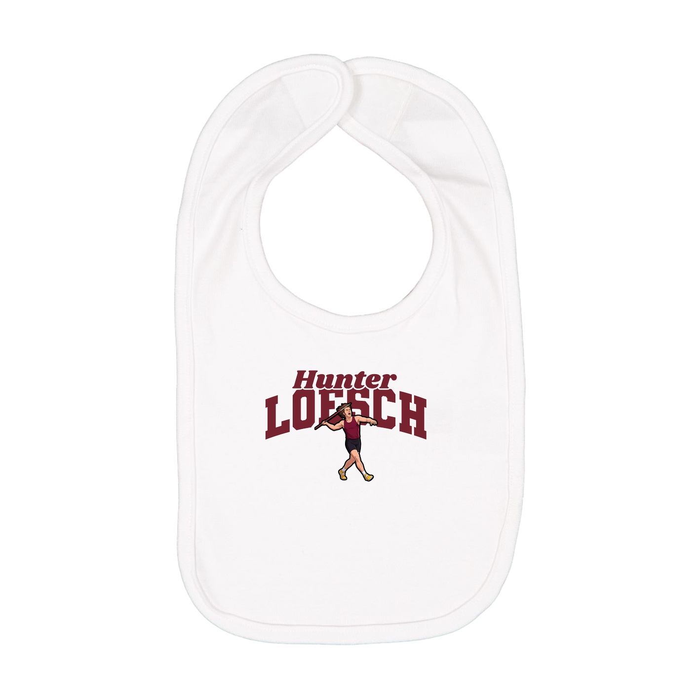 Infant Bib — Signature Arch in White