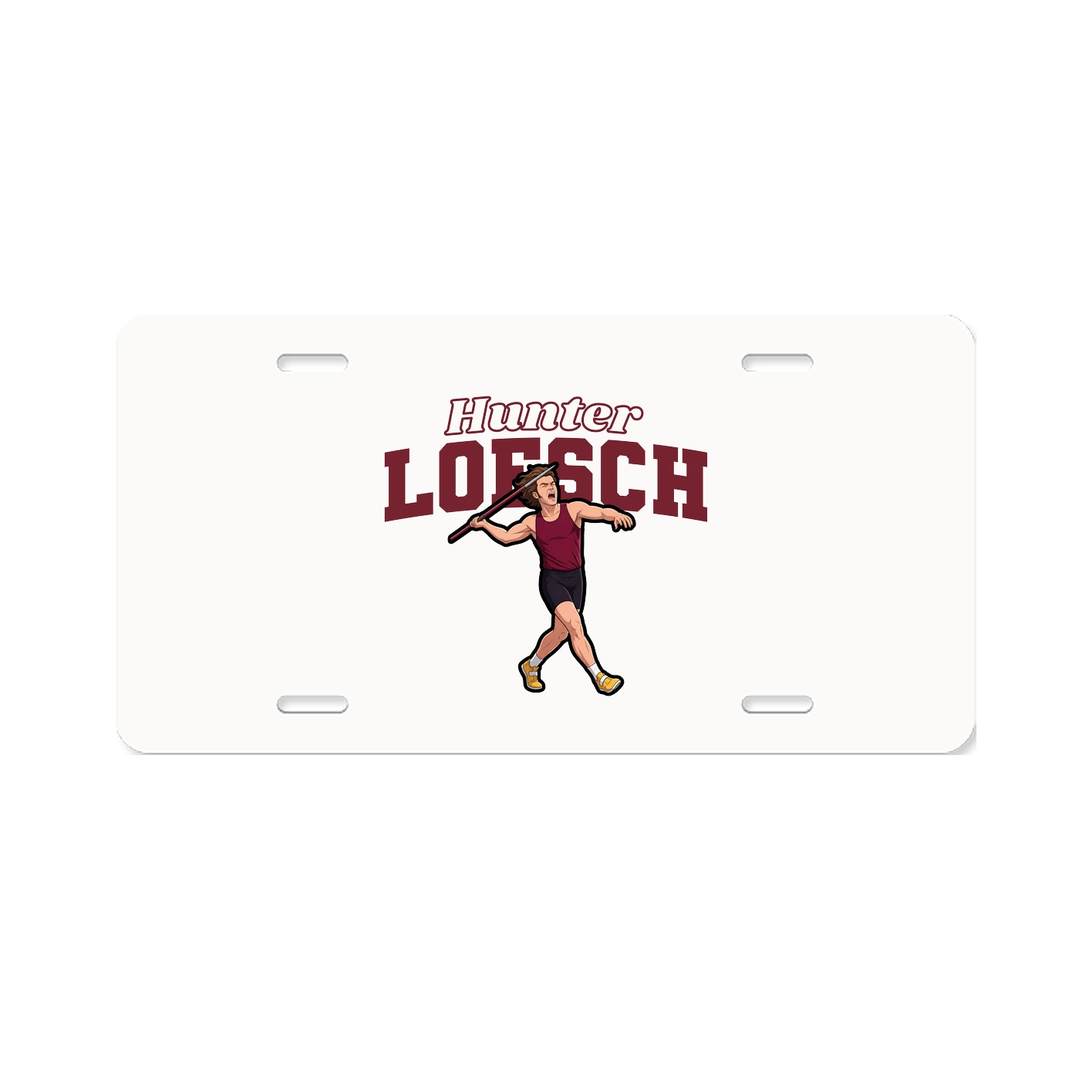 License Plate — Name Arch in Classic