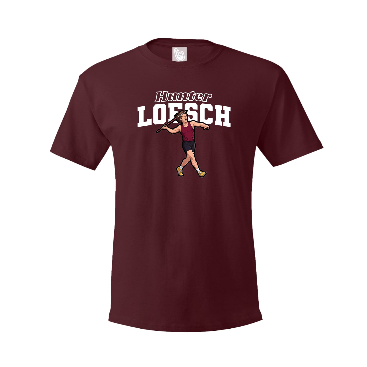Youth Tee — Name Arch in Maroon