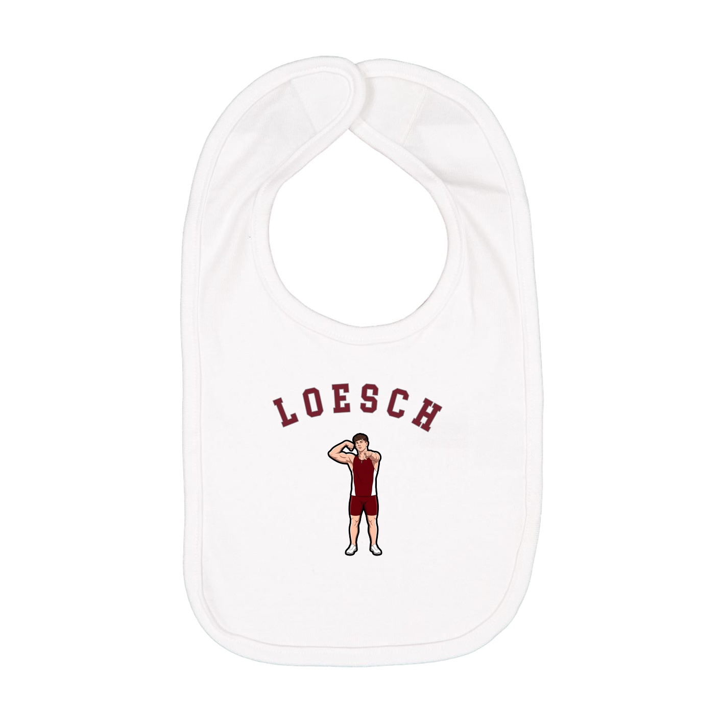 Infant Bib — Shirsey Arch in White