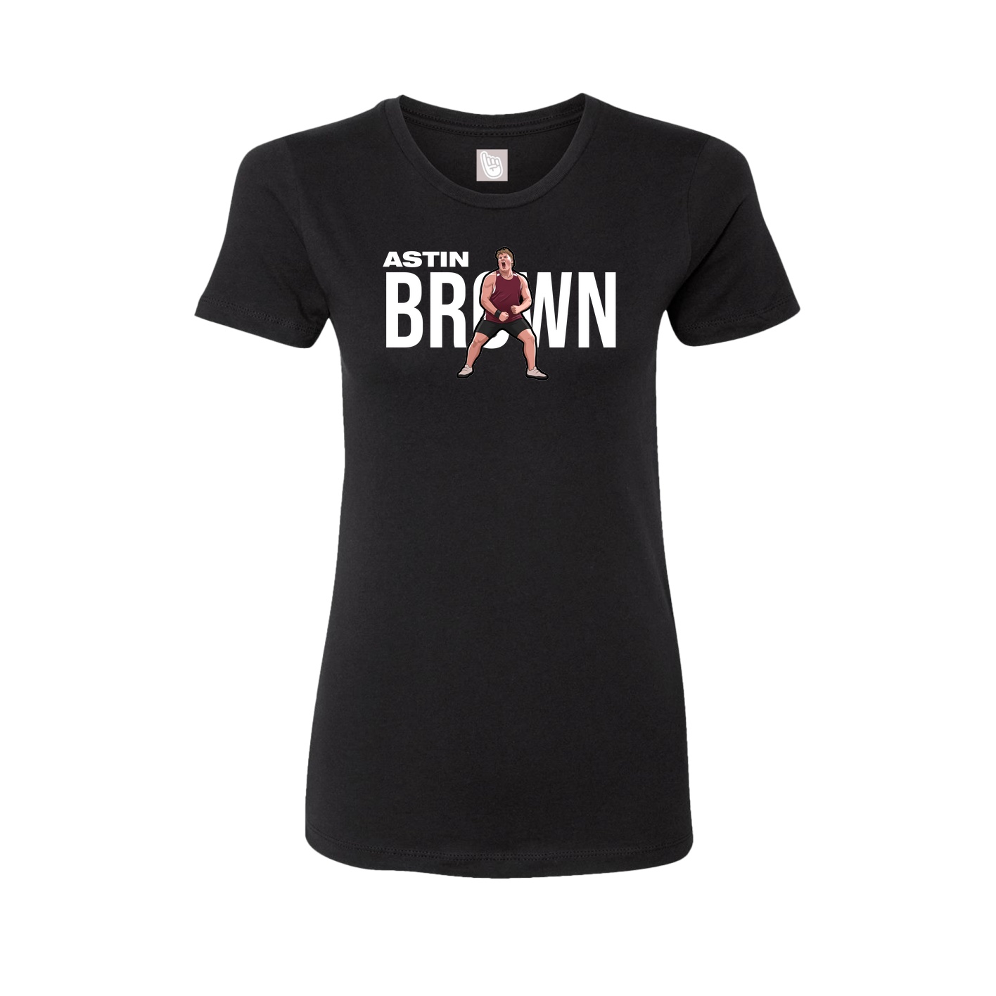 Fitted Women's Tee — Player Name in Black