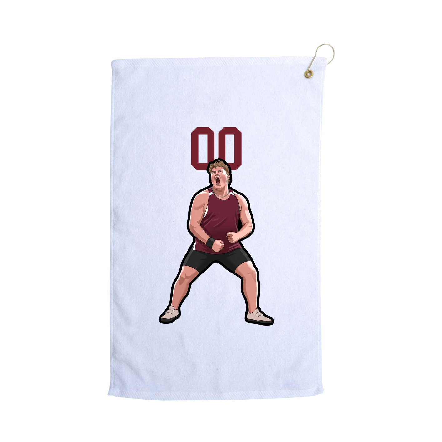 Golf Towel — Number Top in White