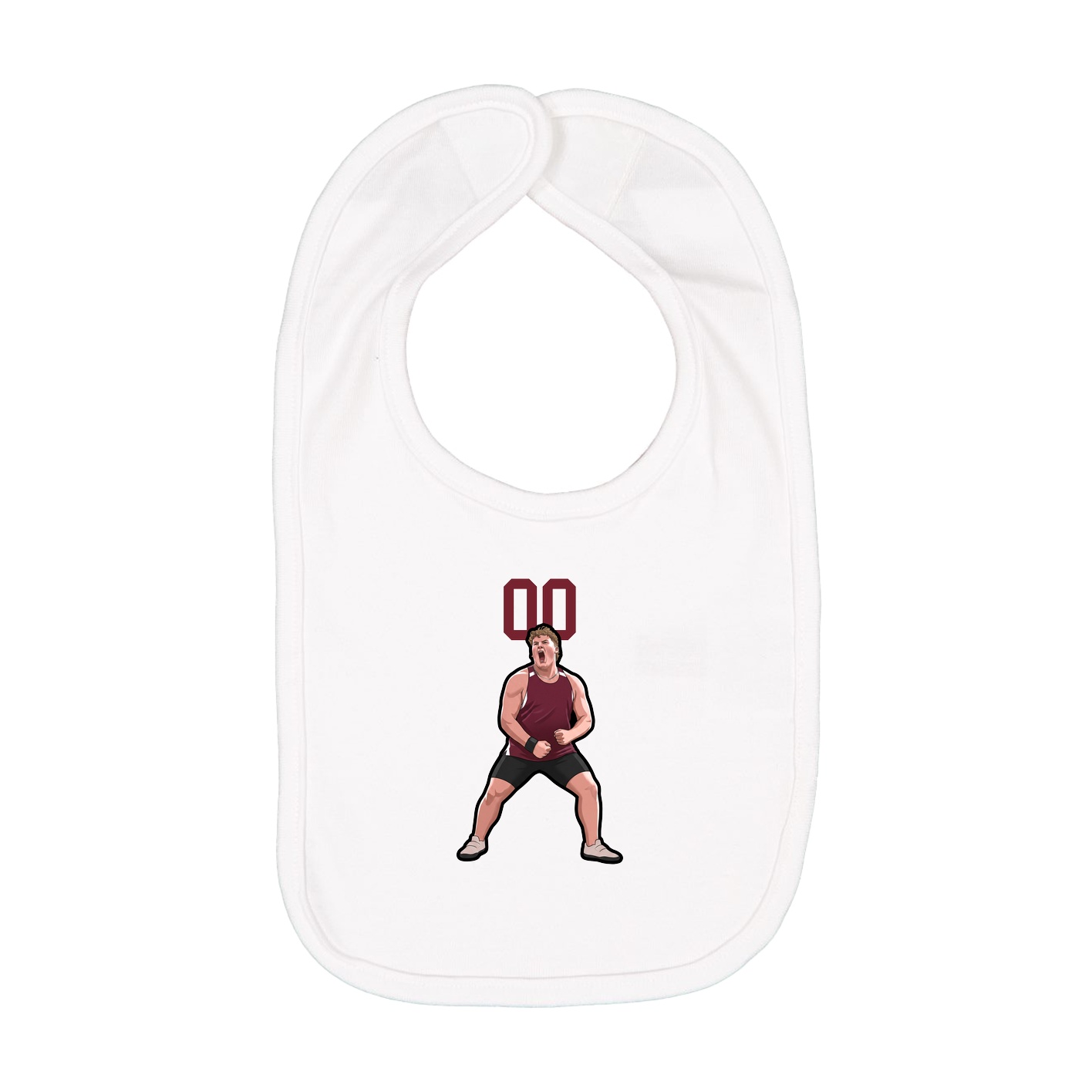 Infant Bib — Number Top in White