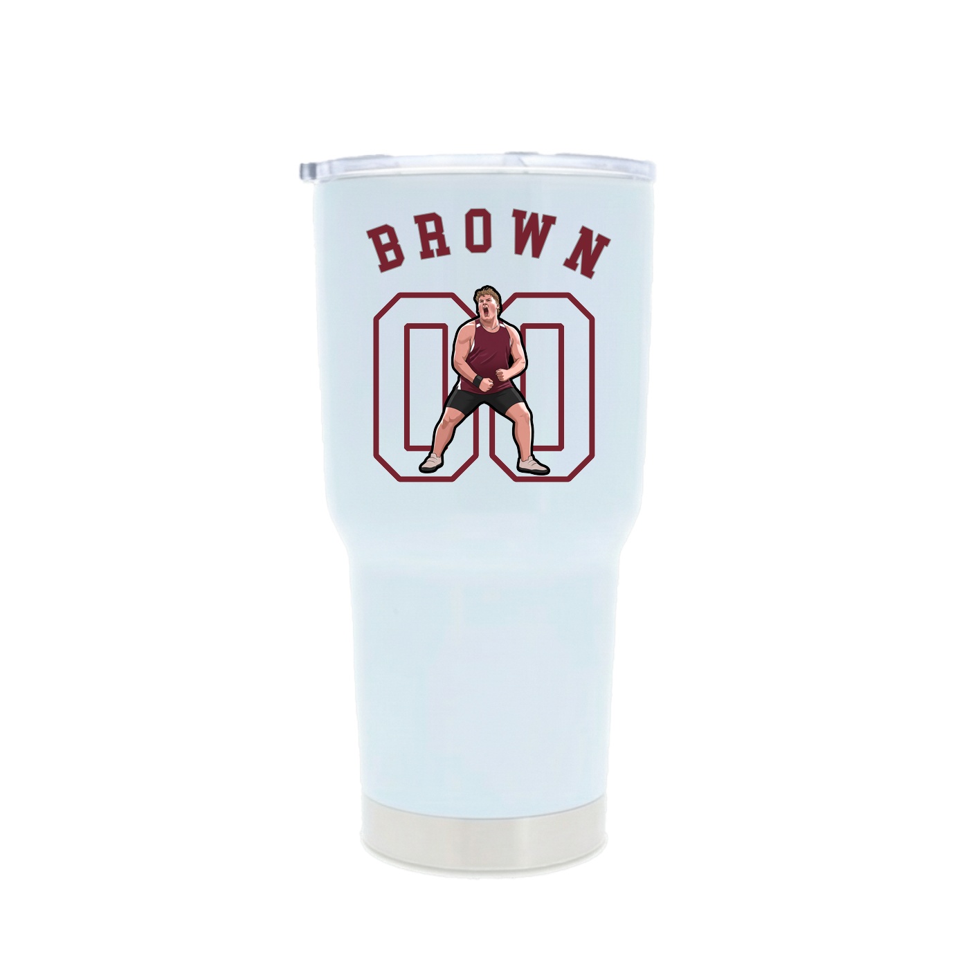 30oz Stainless Steel Tumbler — Shirsey Arch in White