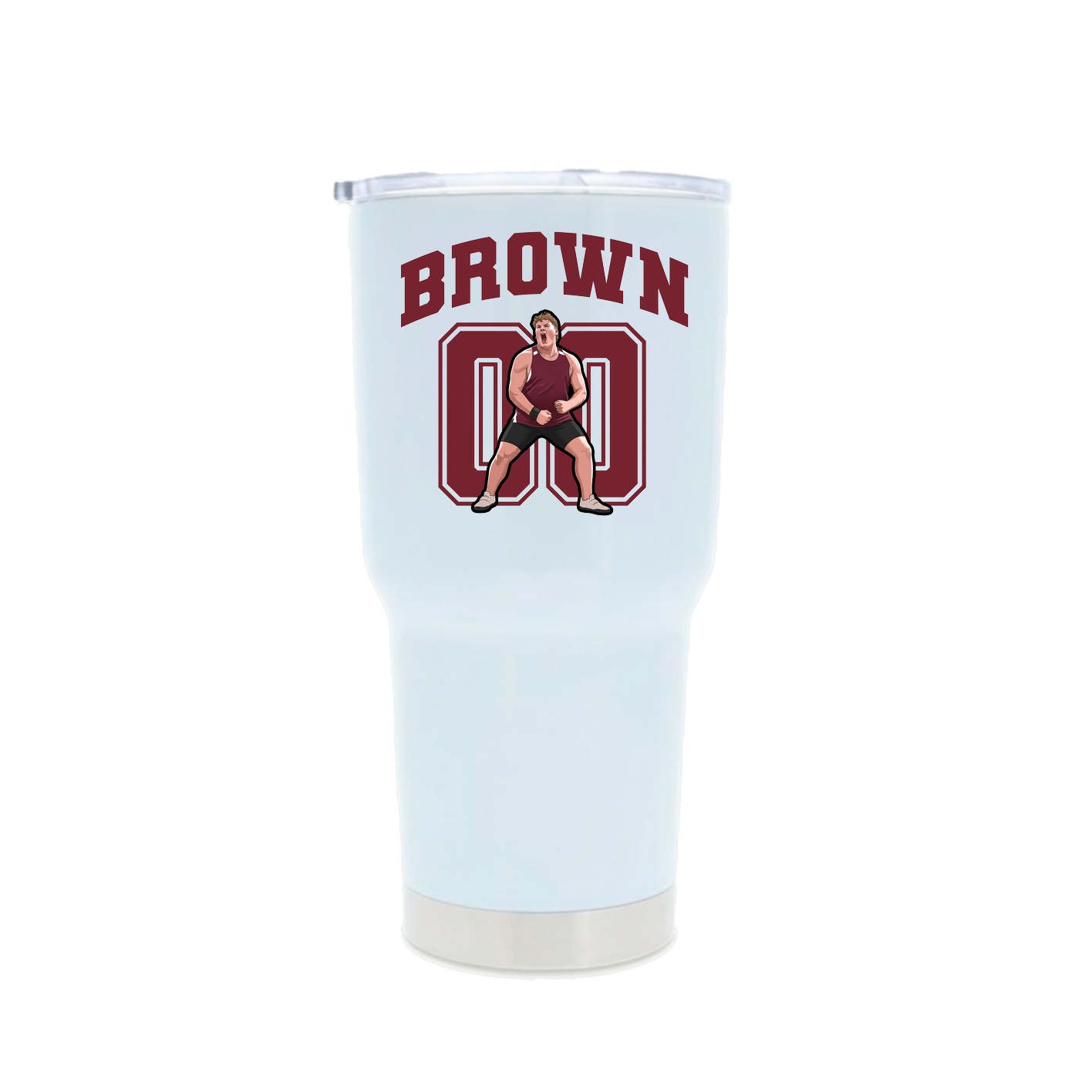 30oz Stainless Steel Tumbler — Number in White