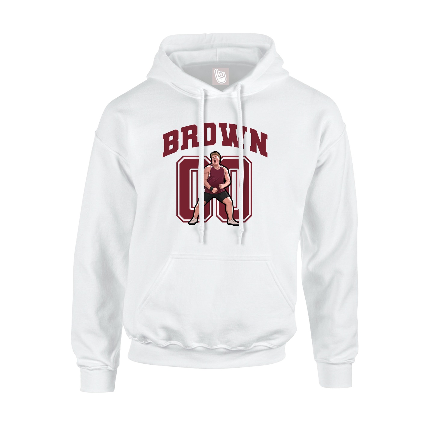 Youth Hoodie — Number in White