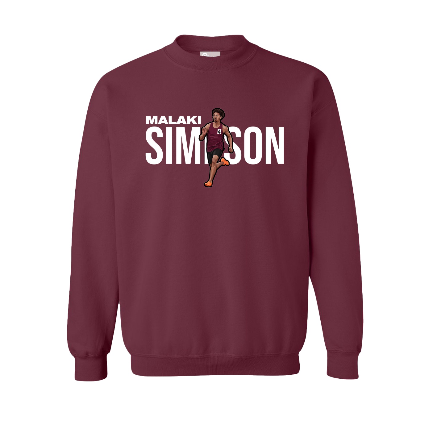 Fleece Crew — Player Name in Maroon