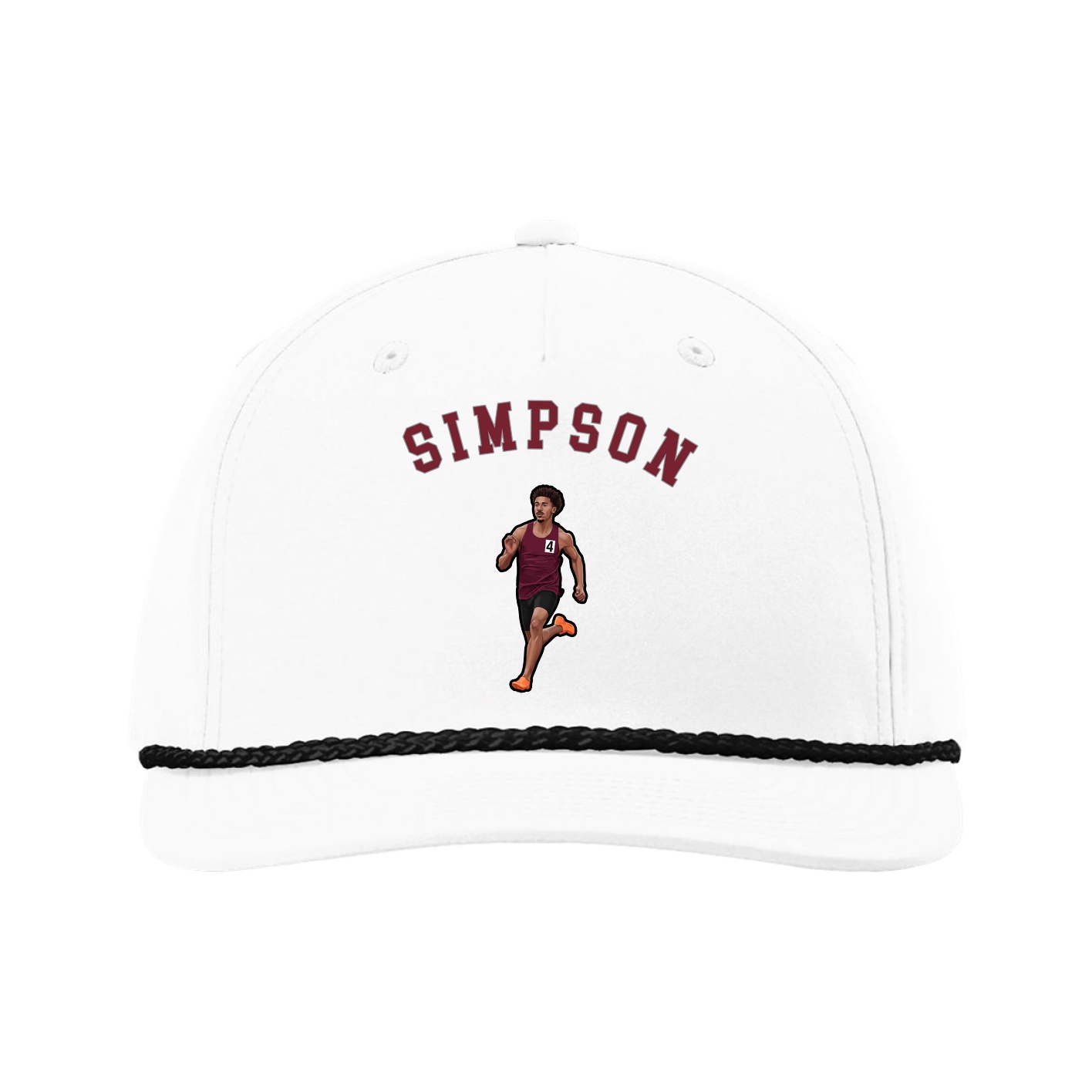 Five-Panel Classic Rope Cap — Shirsey Arch in White