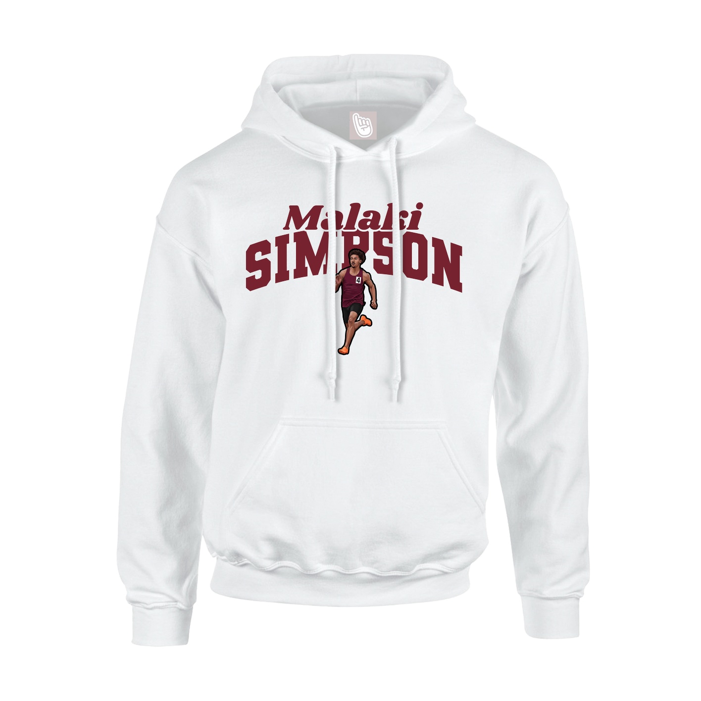 Youth Hoodie — Signature Arch in White