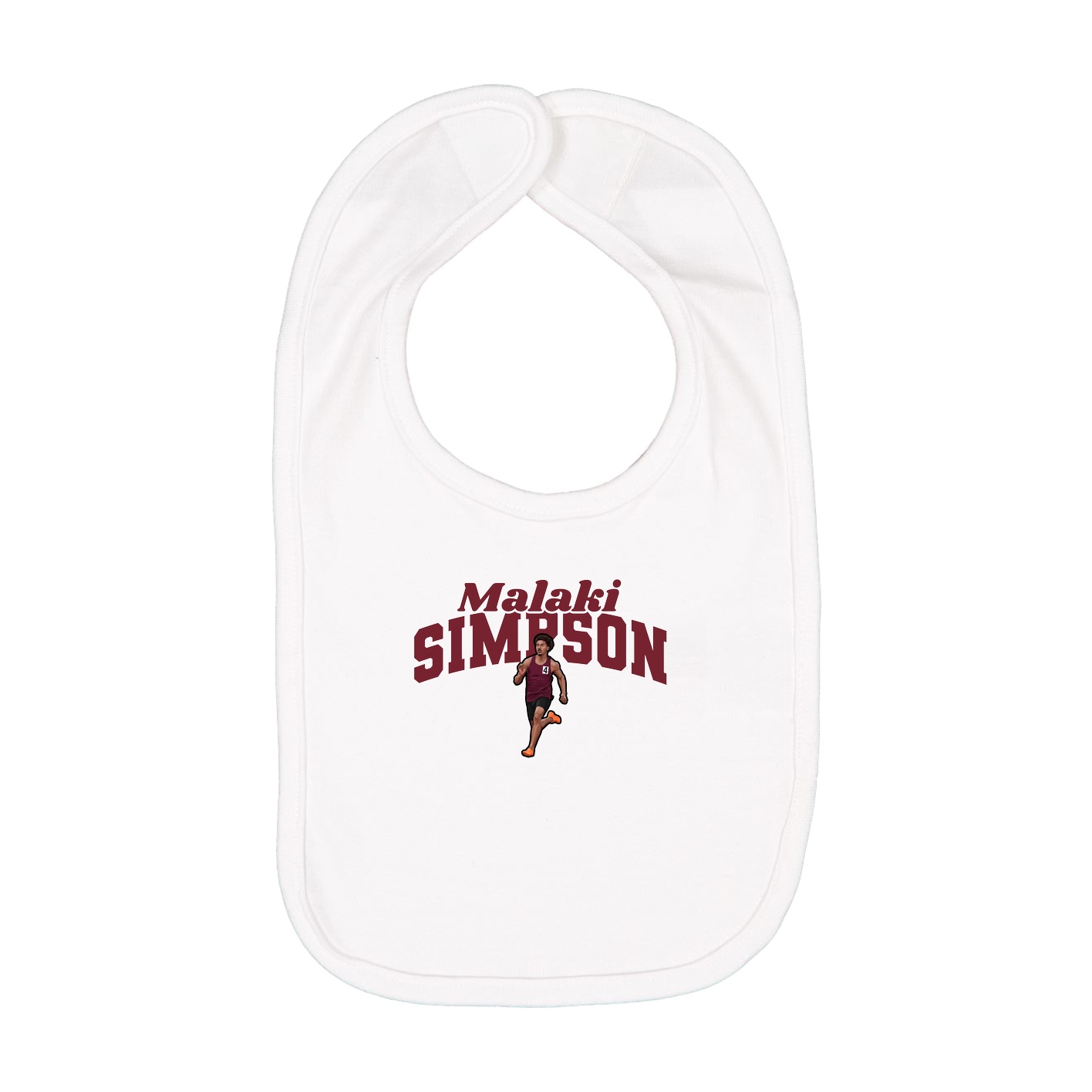 Infant Bib — Signature Arch in White