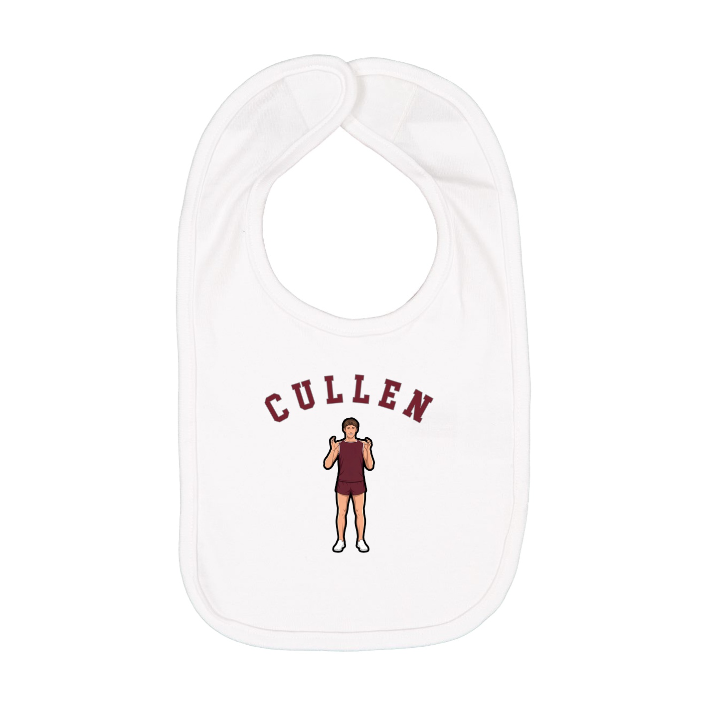 Infant Bib — Shirsey Arch in White