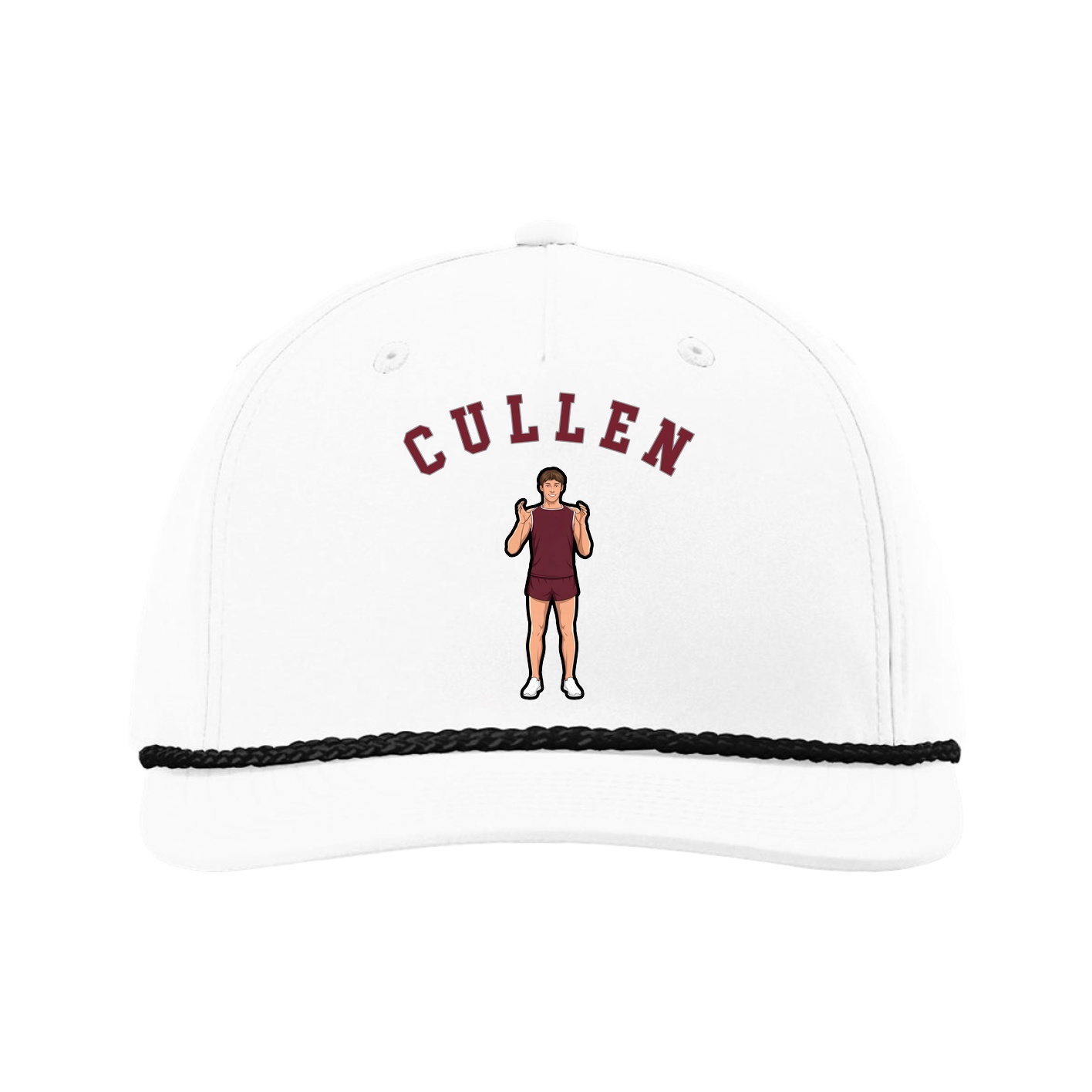 Five-Panel Classic Rope Cap — Shirsey Arch in White