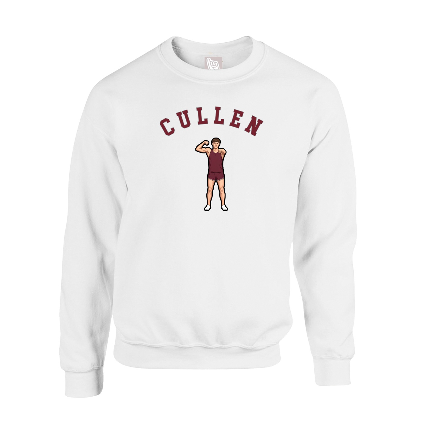 Fleece Crew — Shirsey Arch in White