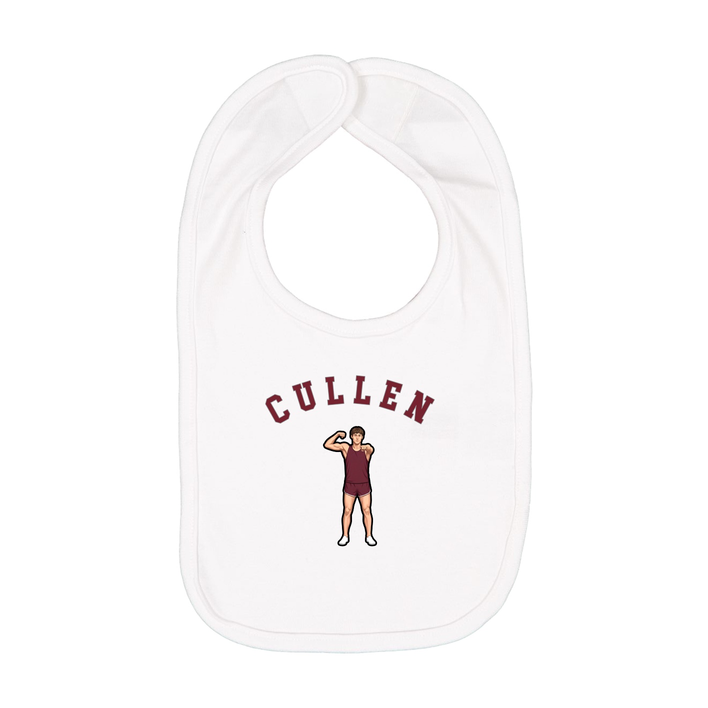Infant Bib — Shirsey Arch in White