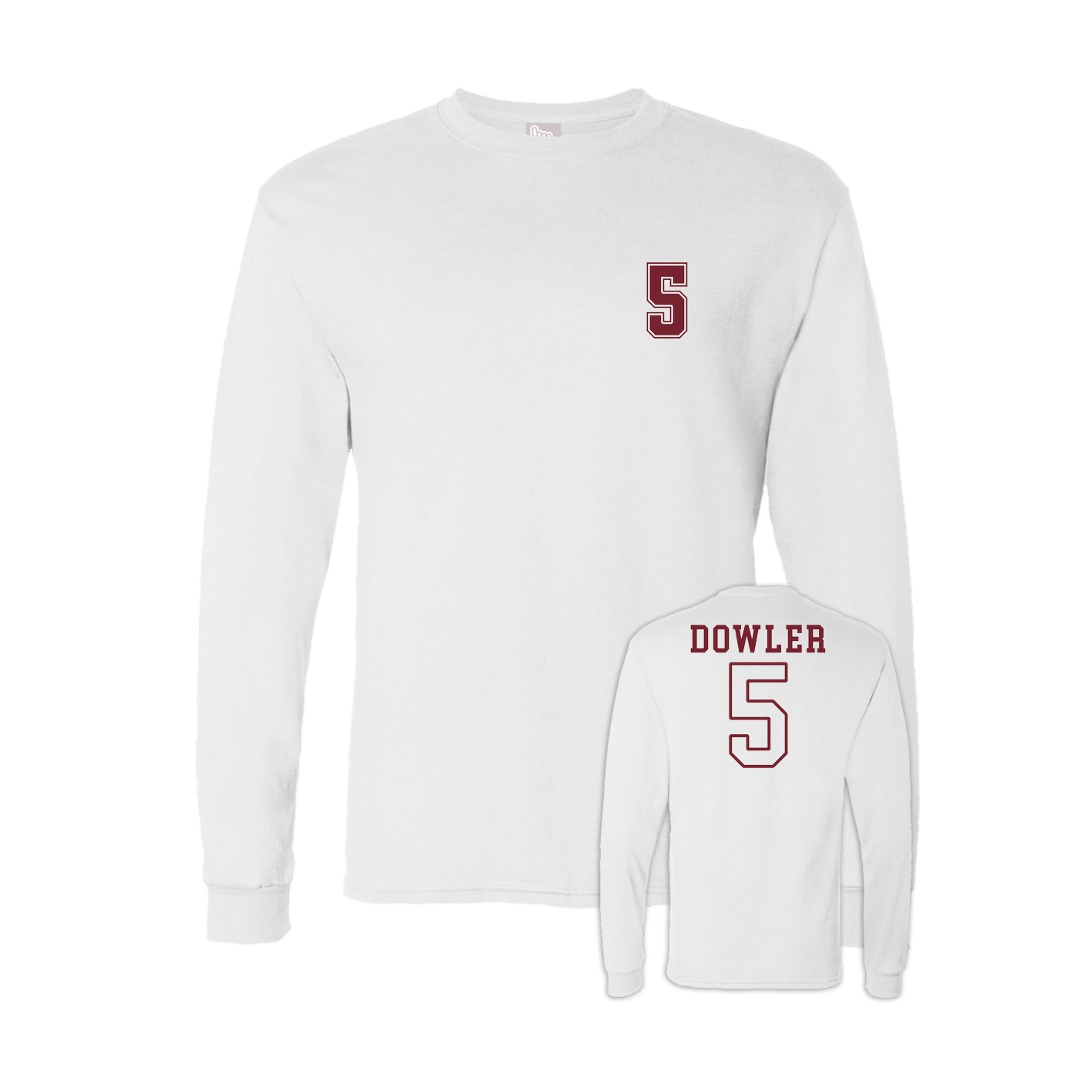 Long Sleeve Tee — Chest Back in White