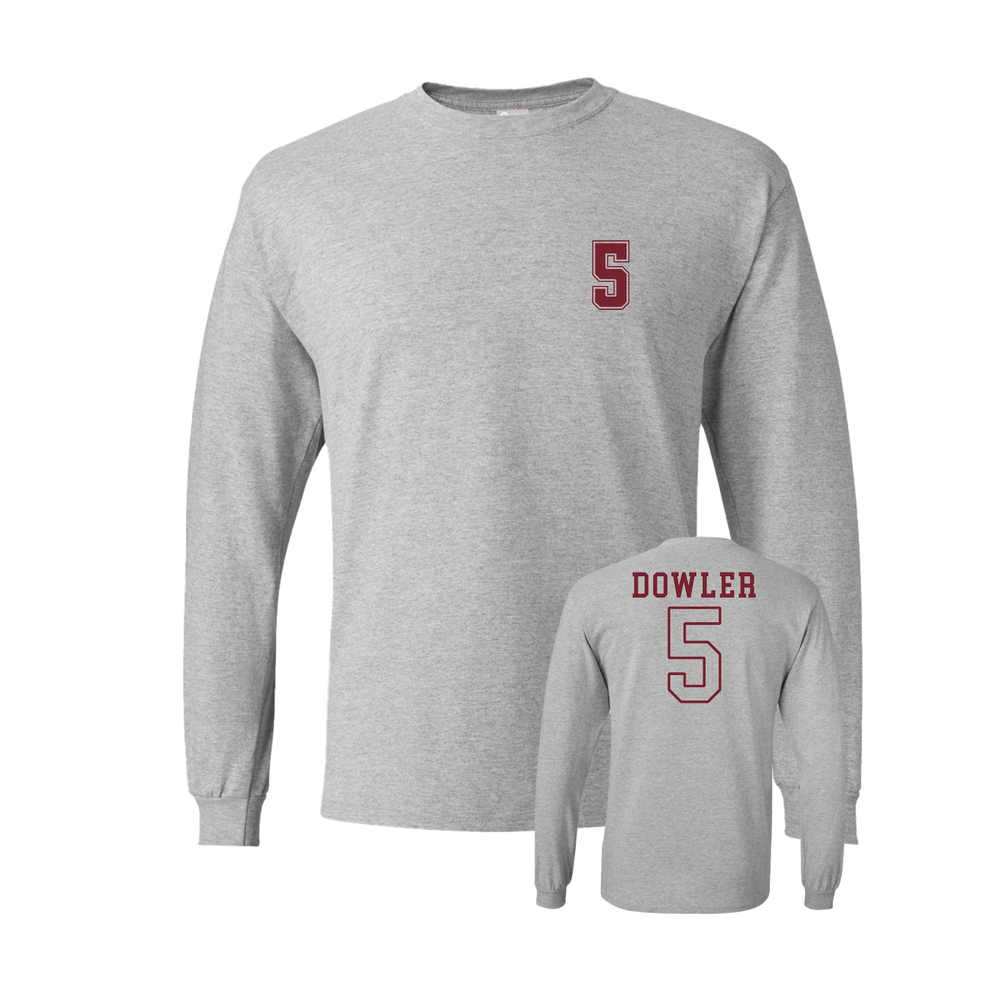 Long Sleeve Tee — Chest Back in Grey