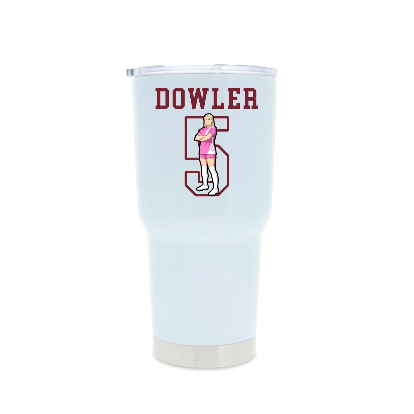 30oz Stainless Steel Tumbler — Shirsey in White