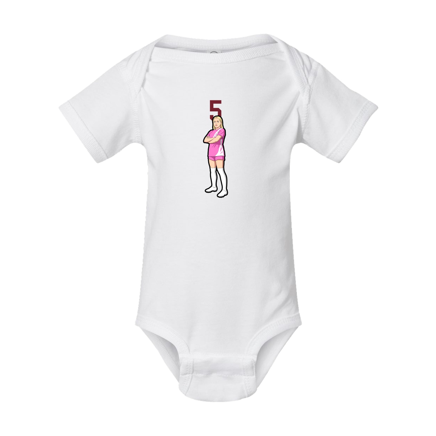 Baby Onesie — Number Top in White