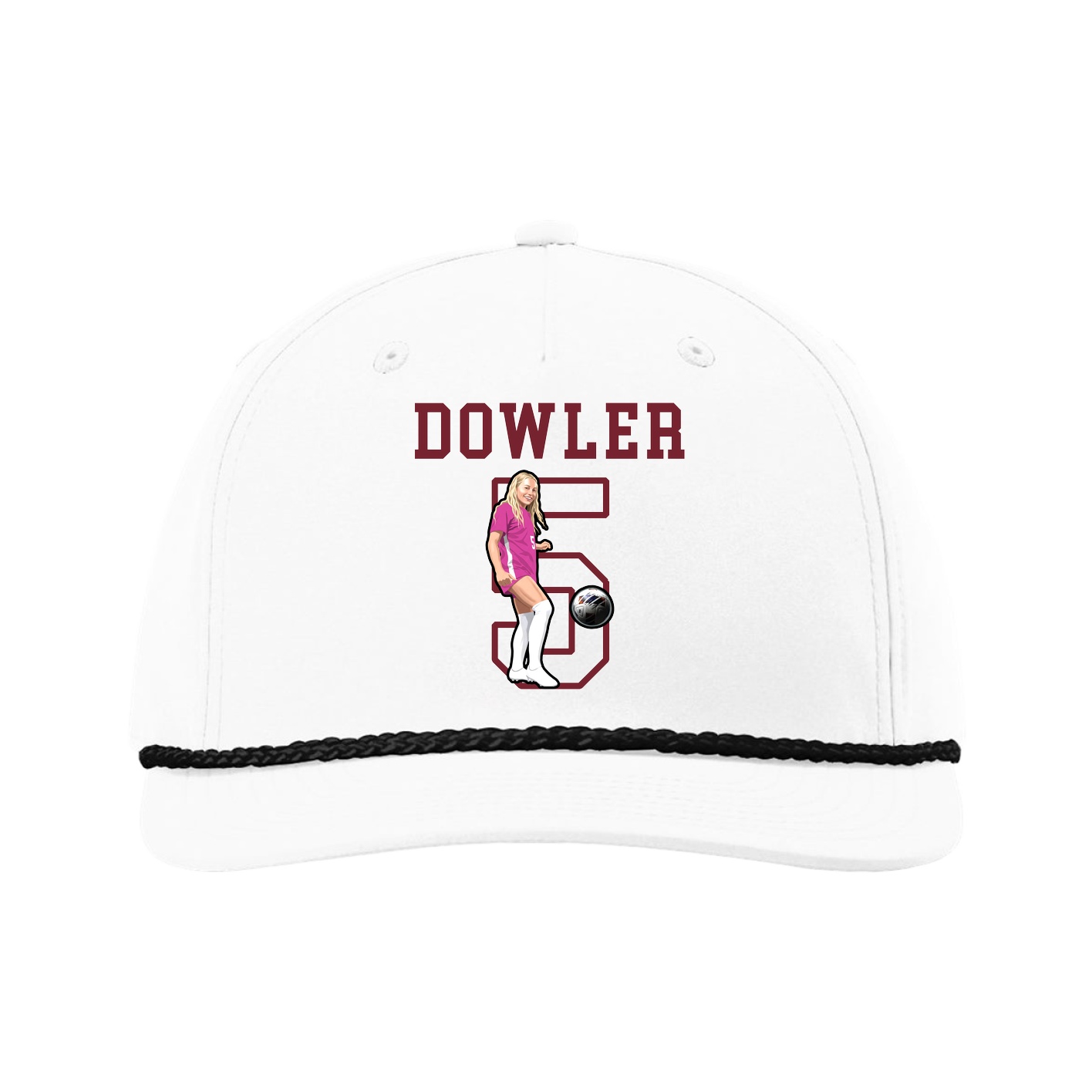Five-Panel Classic Rope Cap — Shirsey in White