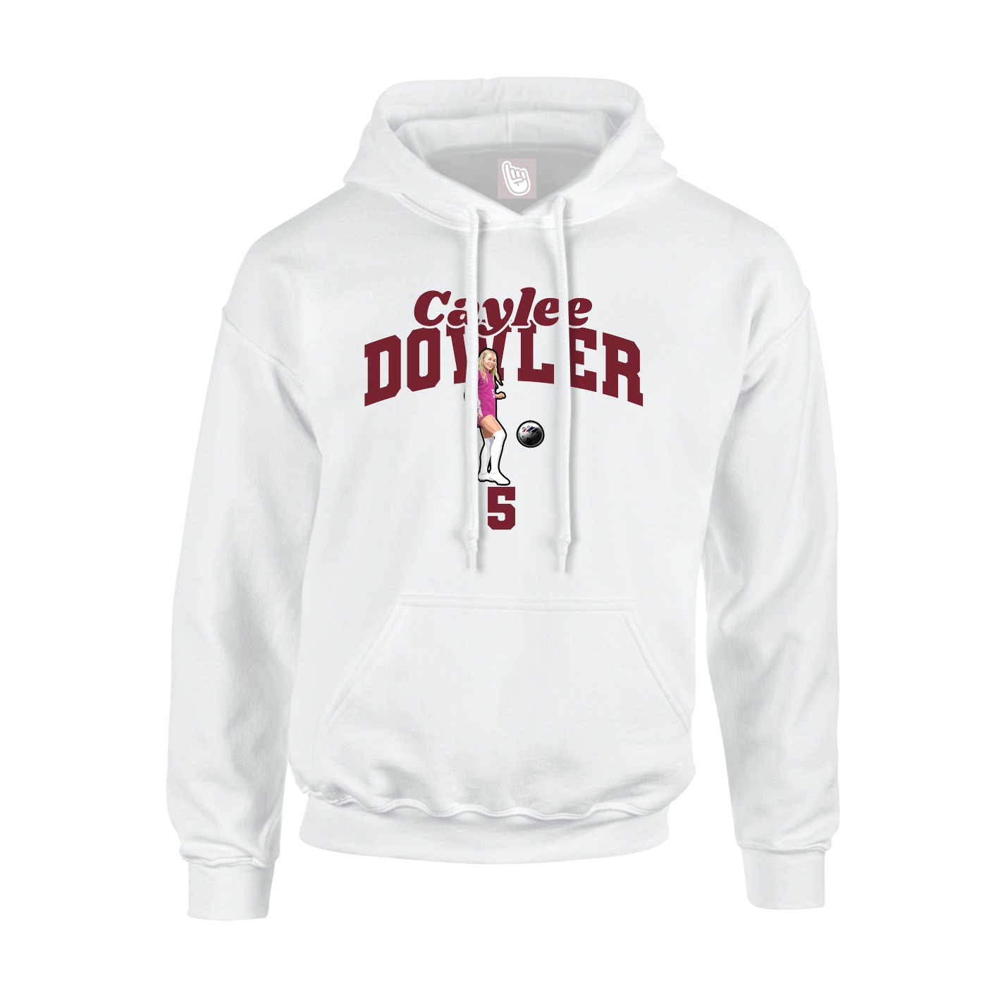 Hoodie — Signature Arch in White