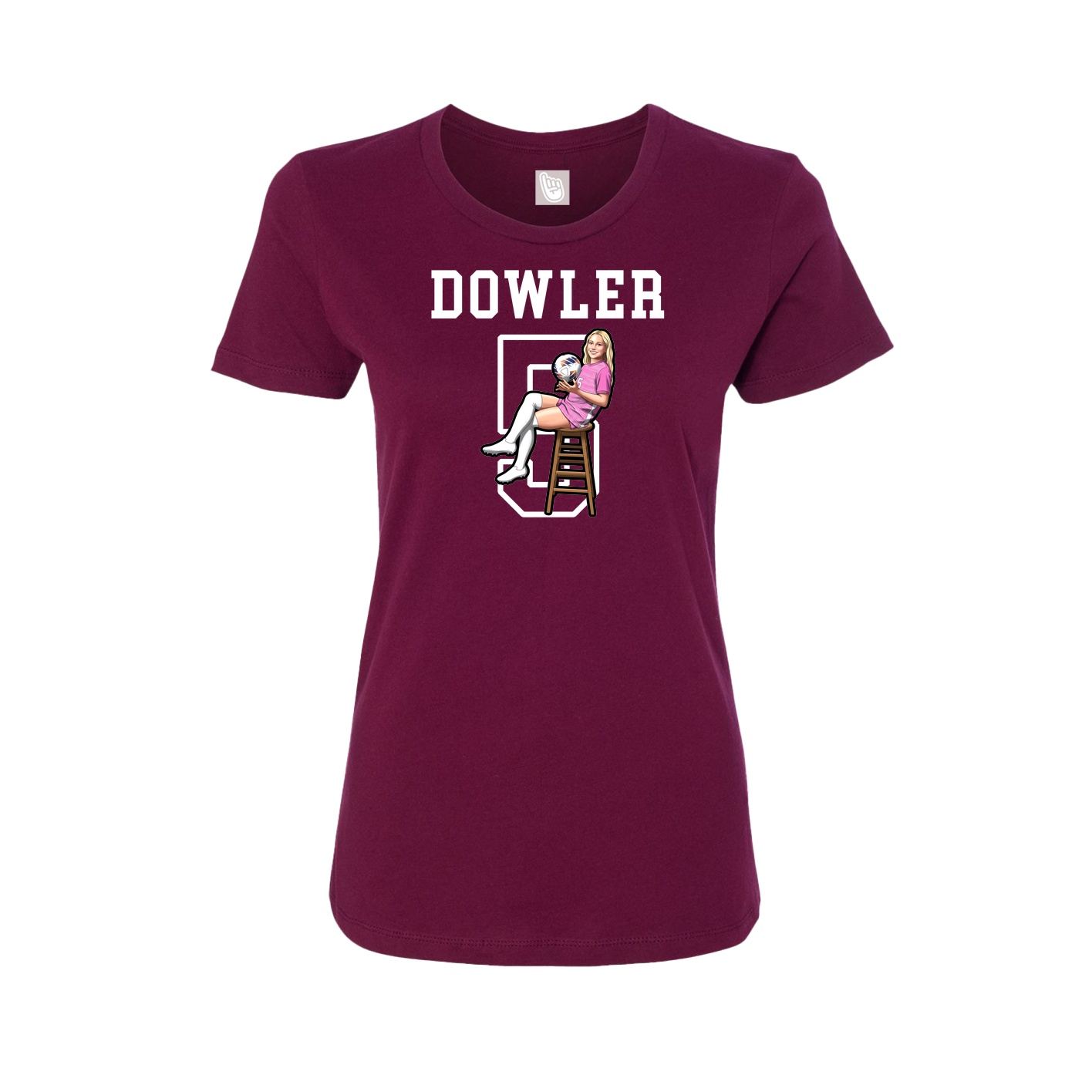 Fitted Women's Tee — Shirsey in Maroon