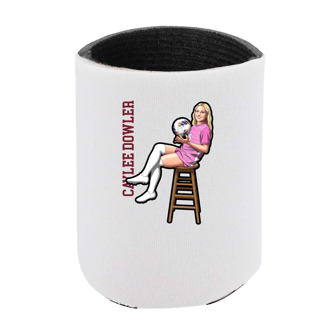 Can Holder — Name Vertical in White