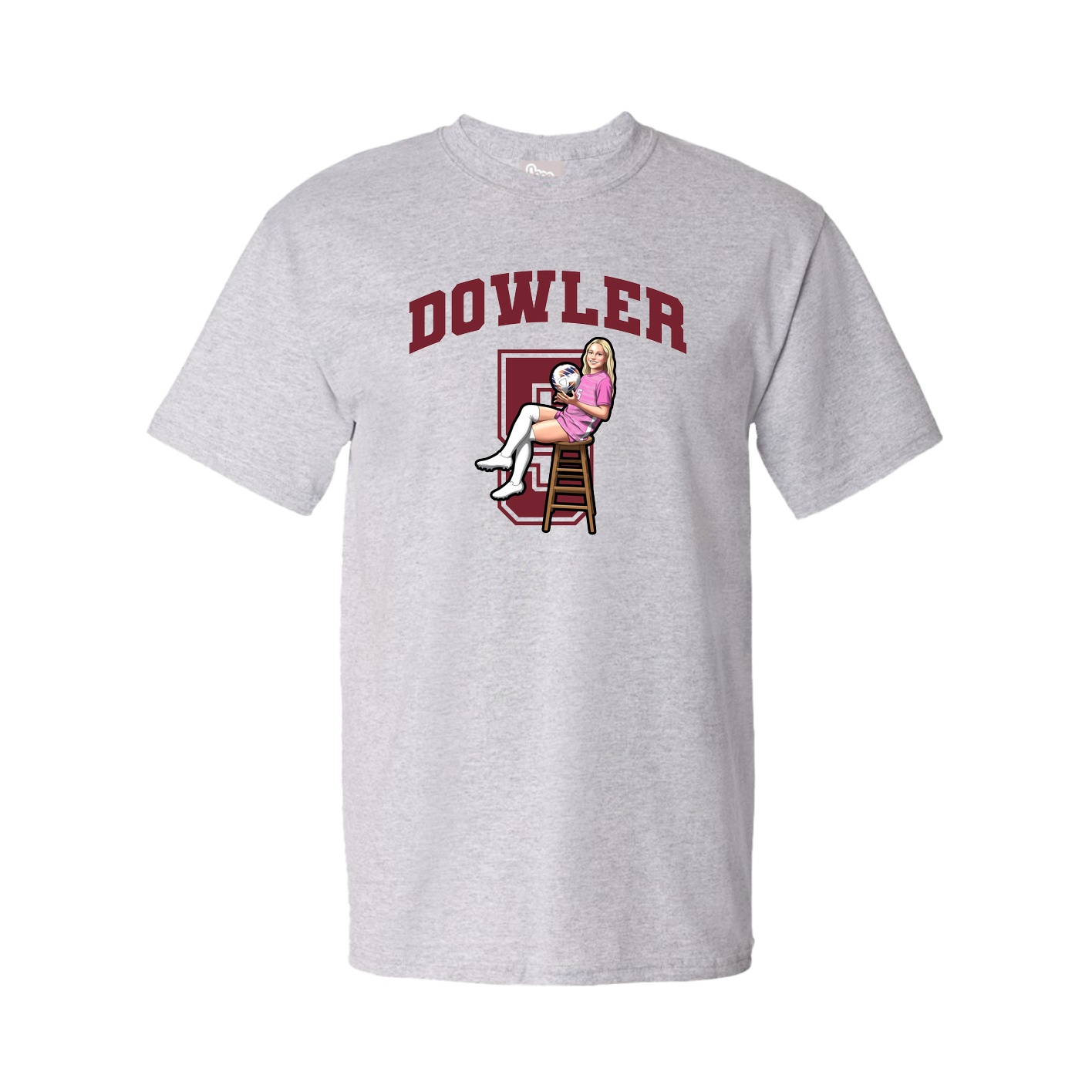 Youth Tee — Number in Grey