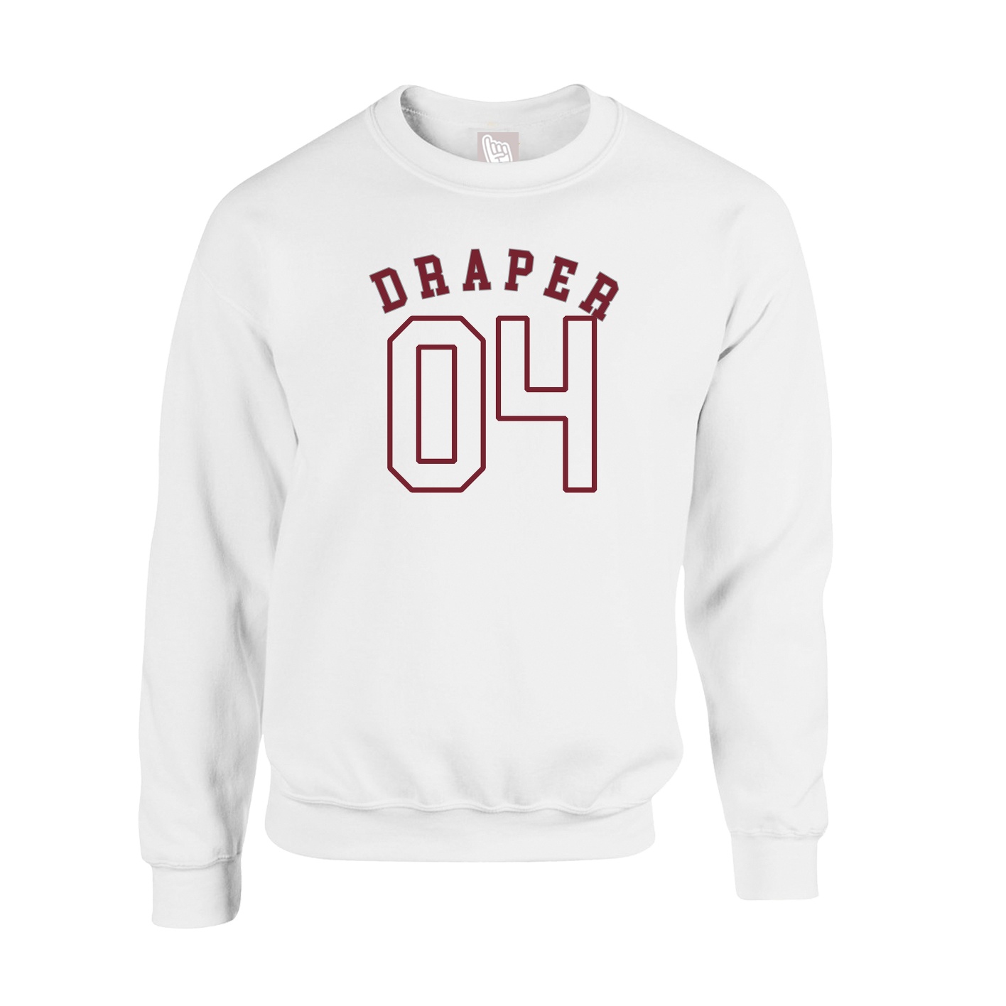Fleece Crew — Shirsey Arch in White
