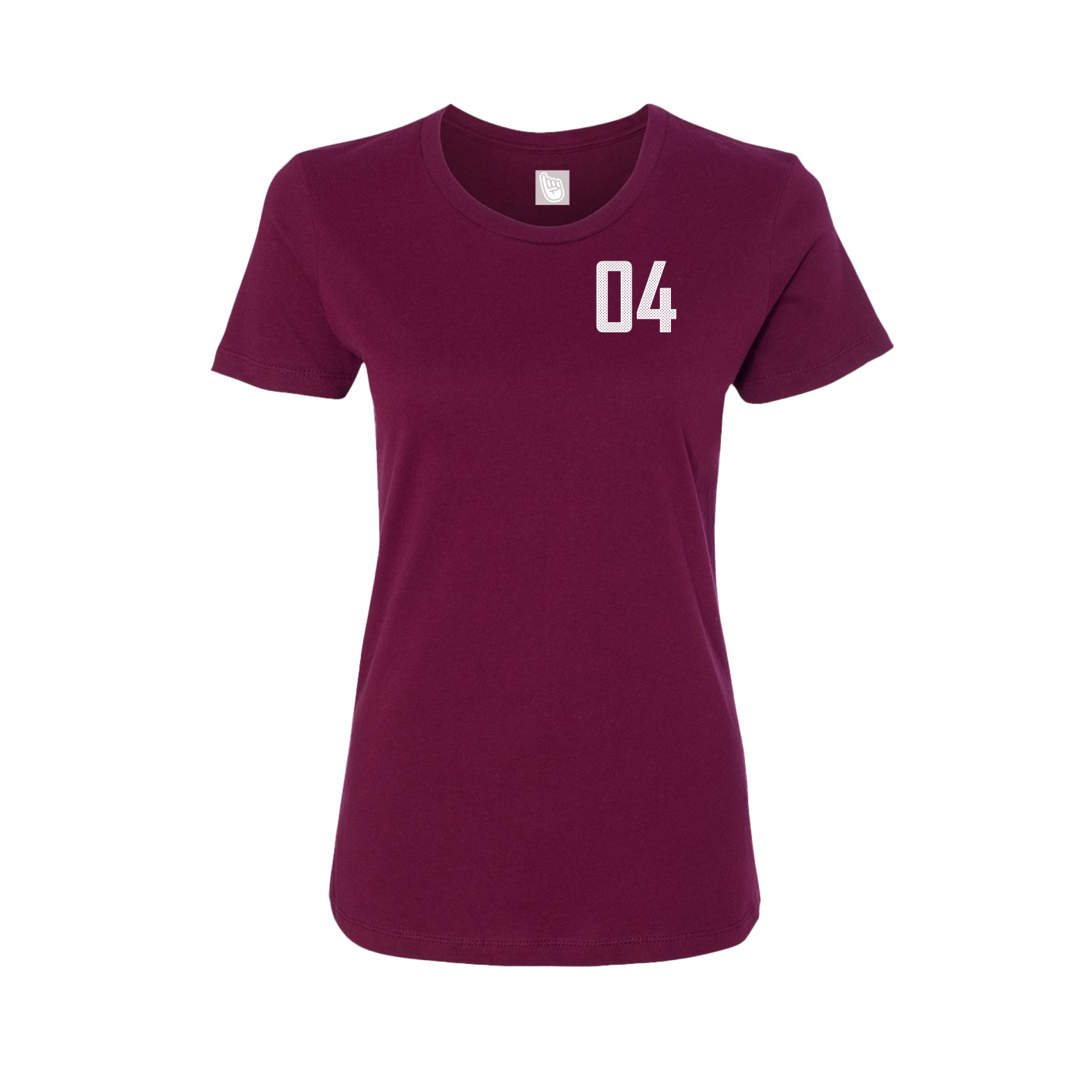 Fitted Women's Tee — Front Shirsy in Maroon