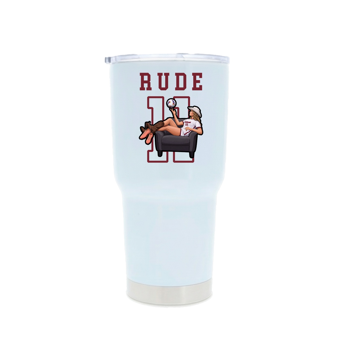 30oz Stainless Steel Tumbler — Shirsey in White