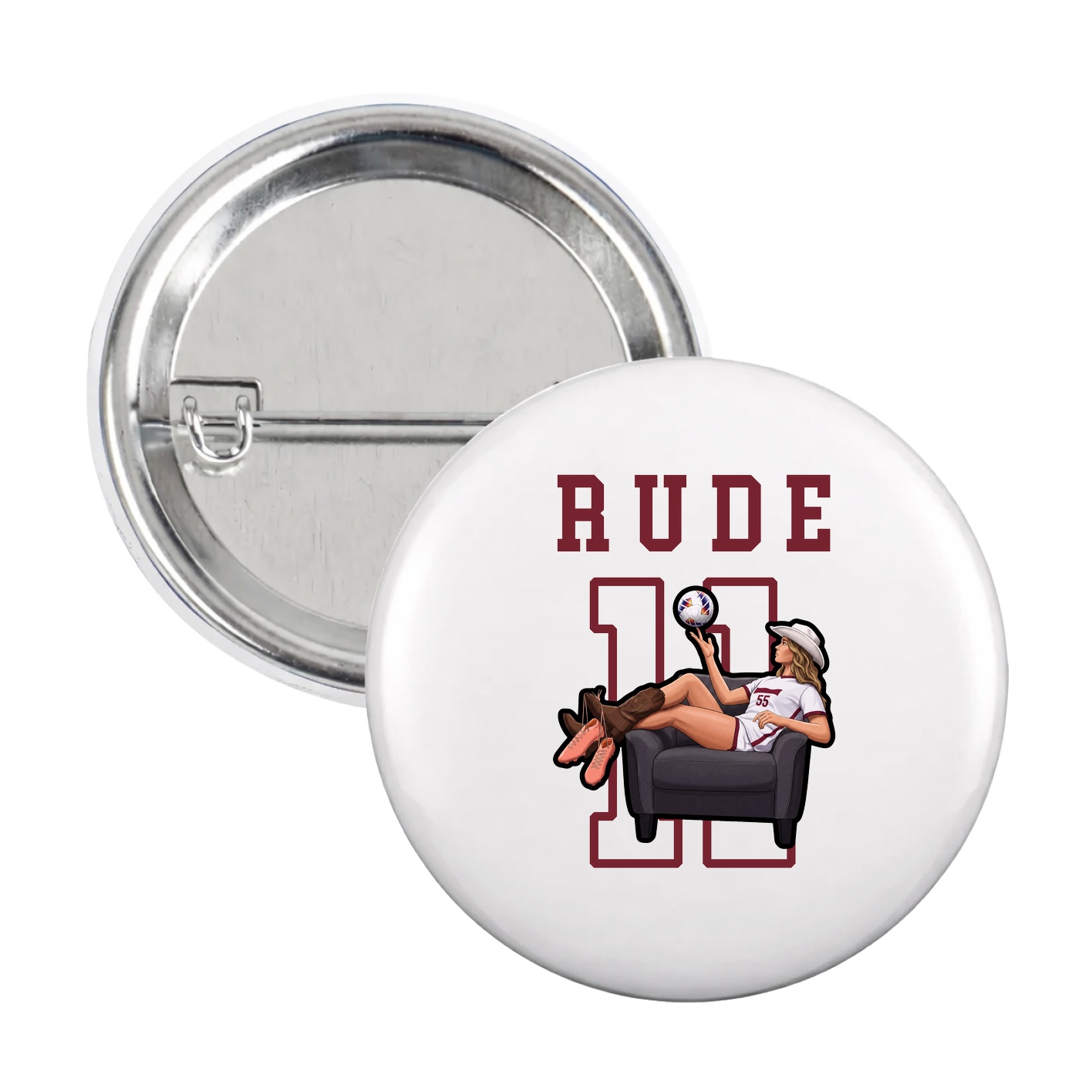 Game Day Button — Shirsey in White