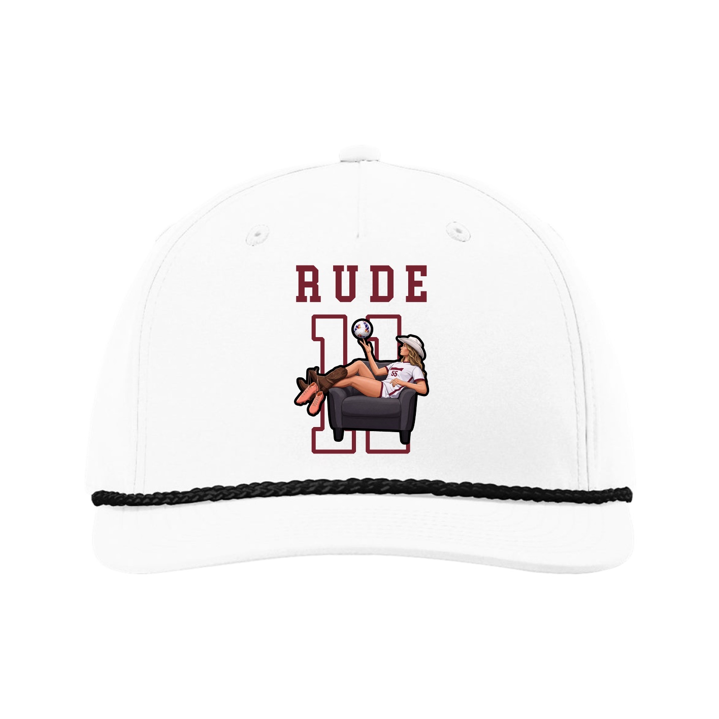 Five-Panel Classic Rope Cap — Shirsey in White