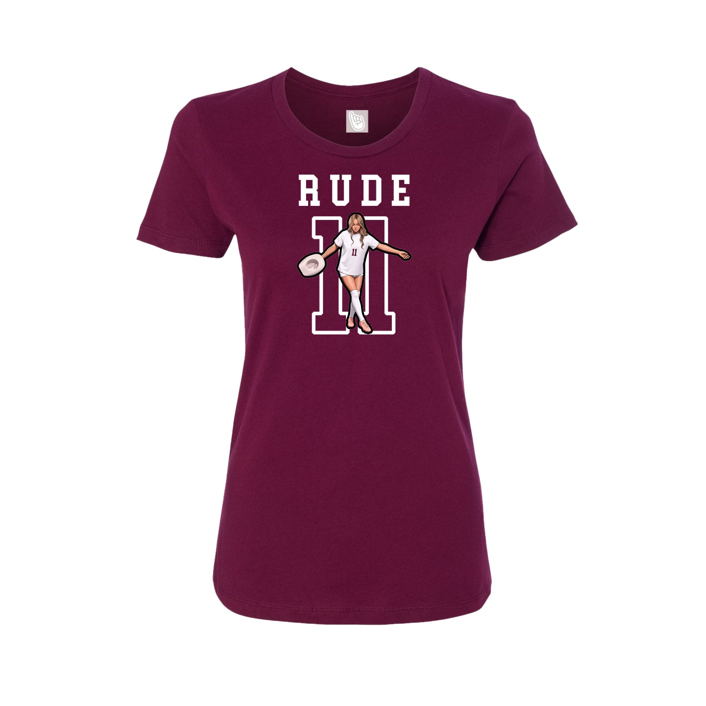 Fitted Women's Tee — Shirsey in Maroon