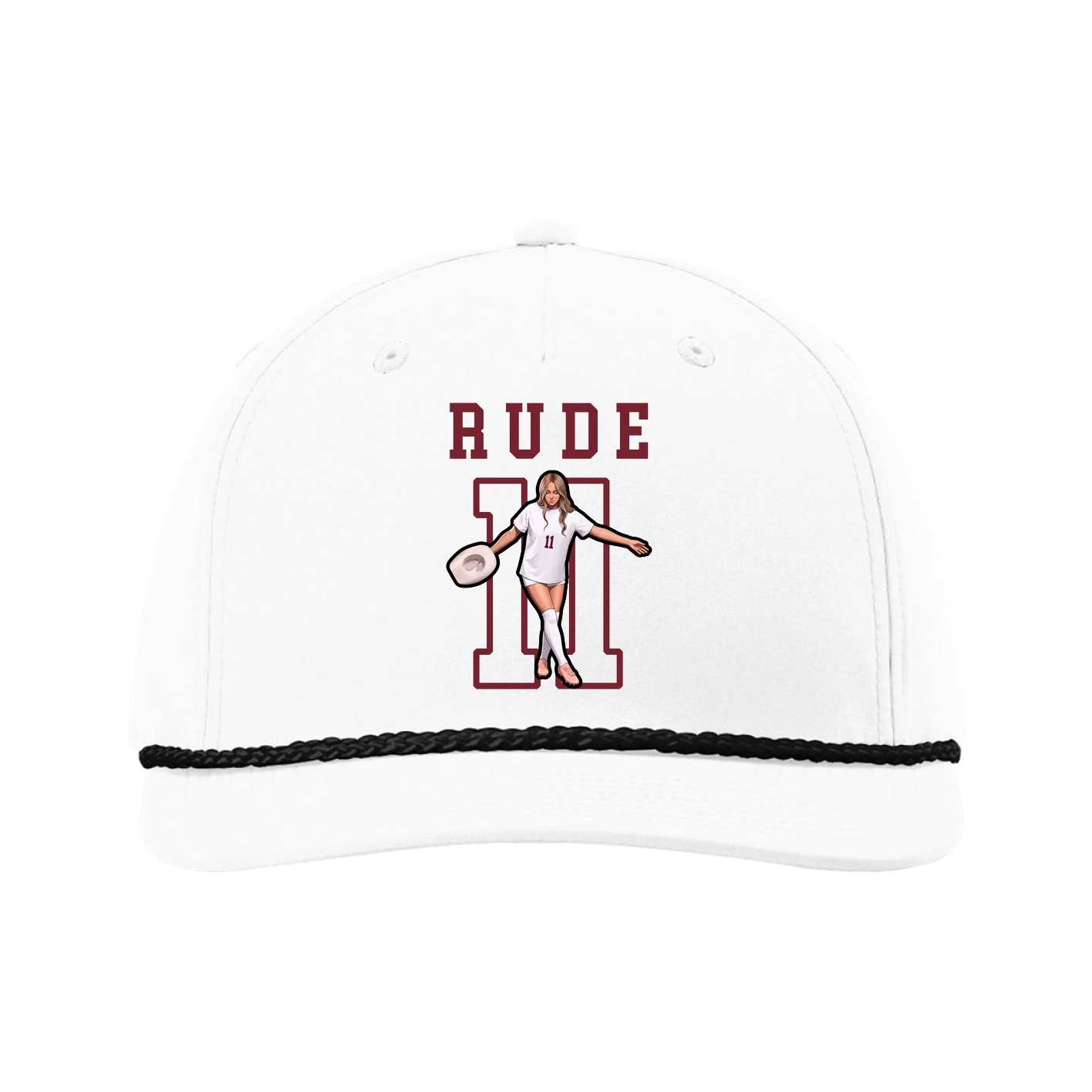 Five-Panel Classic Rope Cap — Shirsey in White