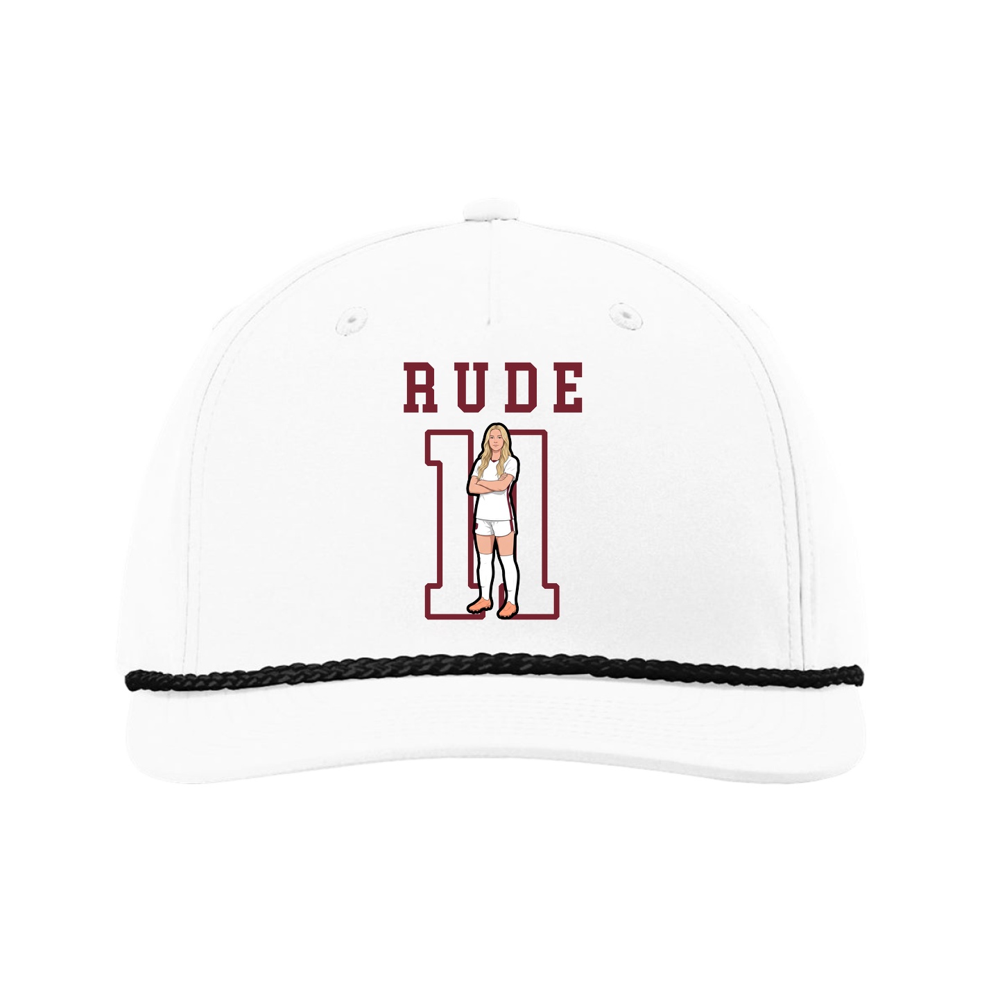 Five-Panel Classic Rope Cap — Shirsey in White