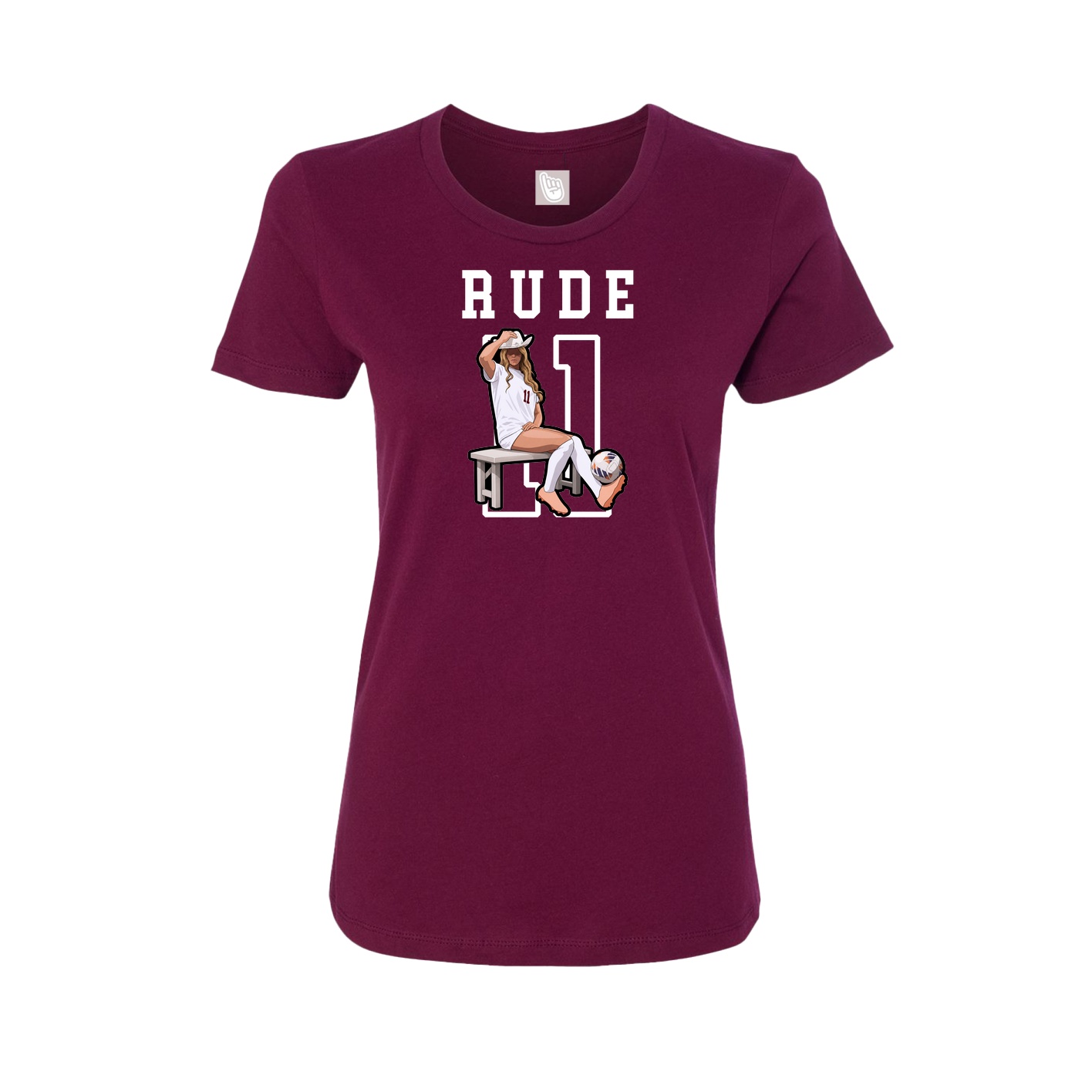 Fitted Women's Tee — Shirsey in Maroon