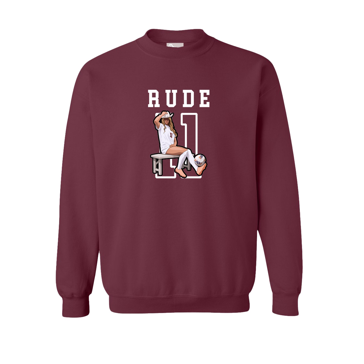 Fleece Crew — Shirsey in Maroon