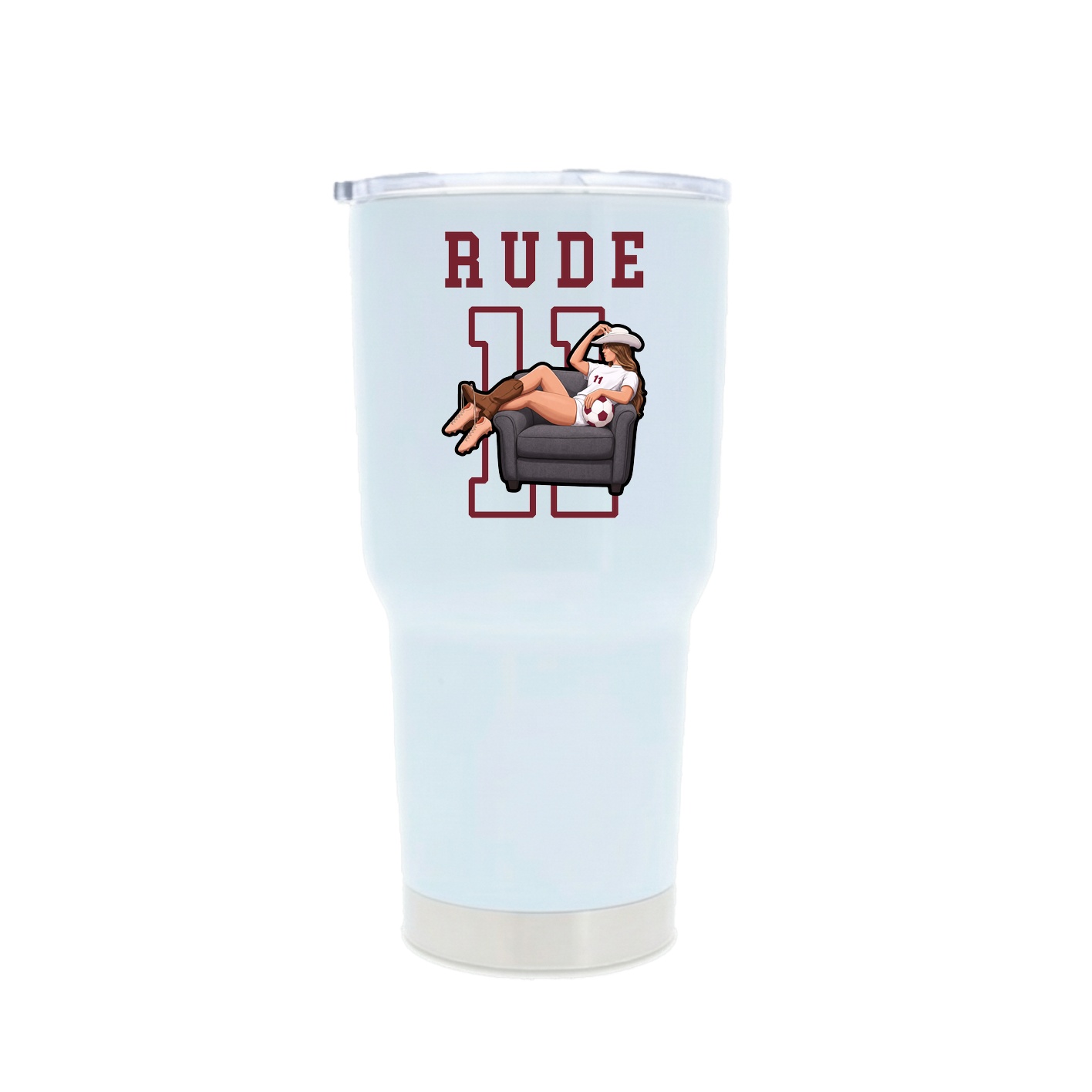 30oz Stainless Steel Tumbler — Shirsey in White