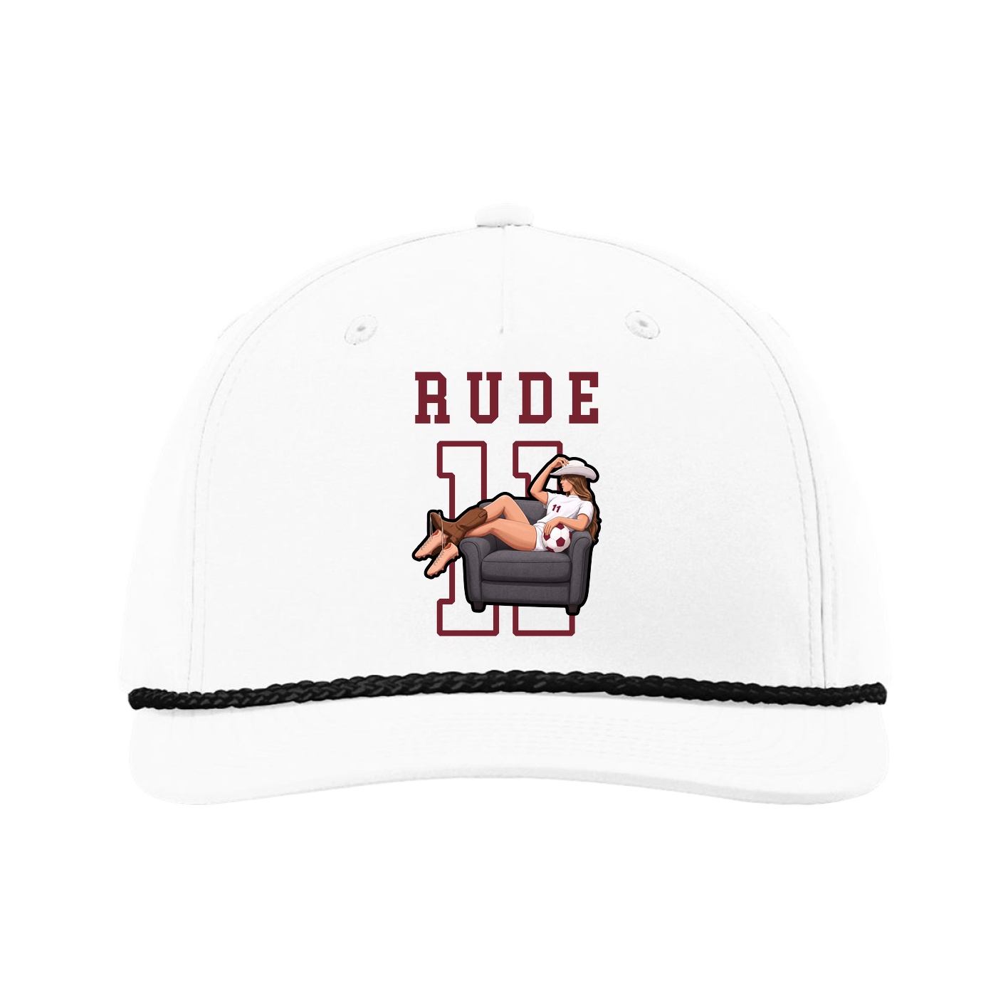 Five-Panel Classic Rope Cap — Shirsey in White