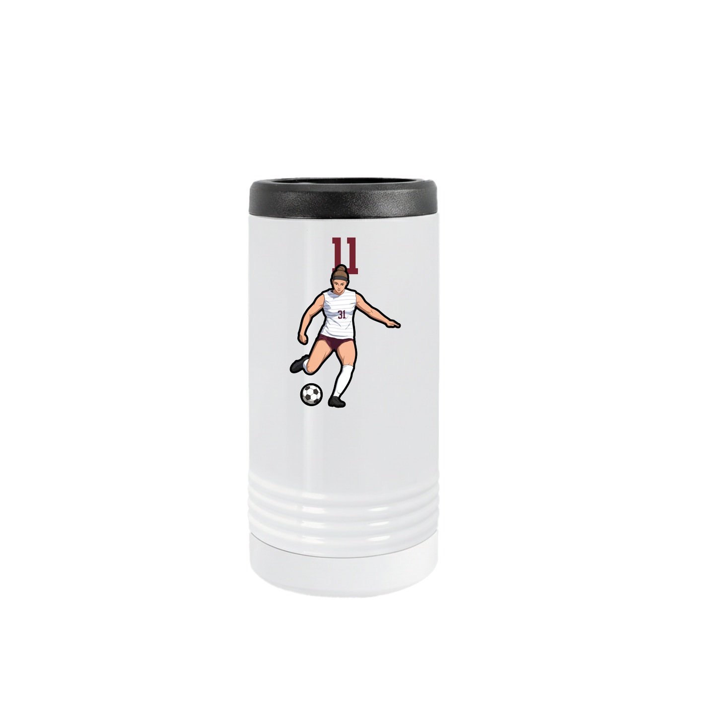 Slim Beverage Holder — Number Top in White