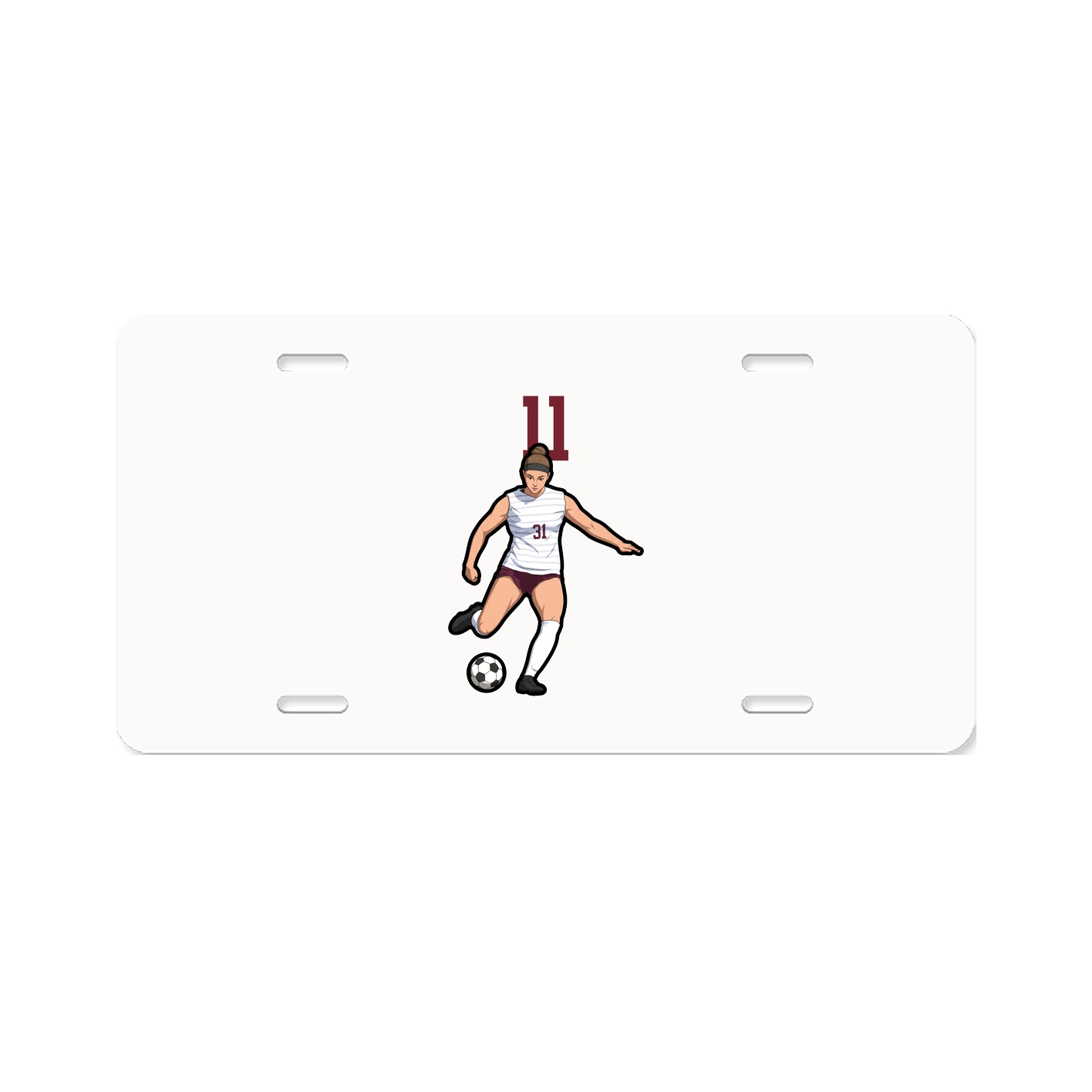 License Plate — Number Top in Classic