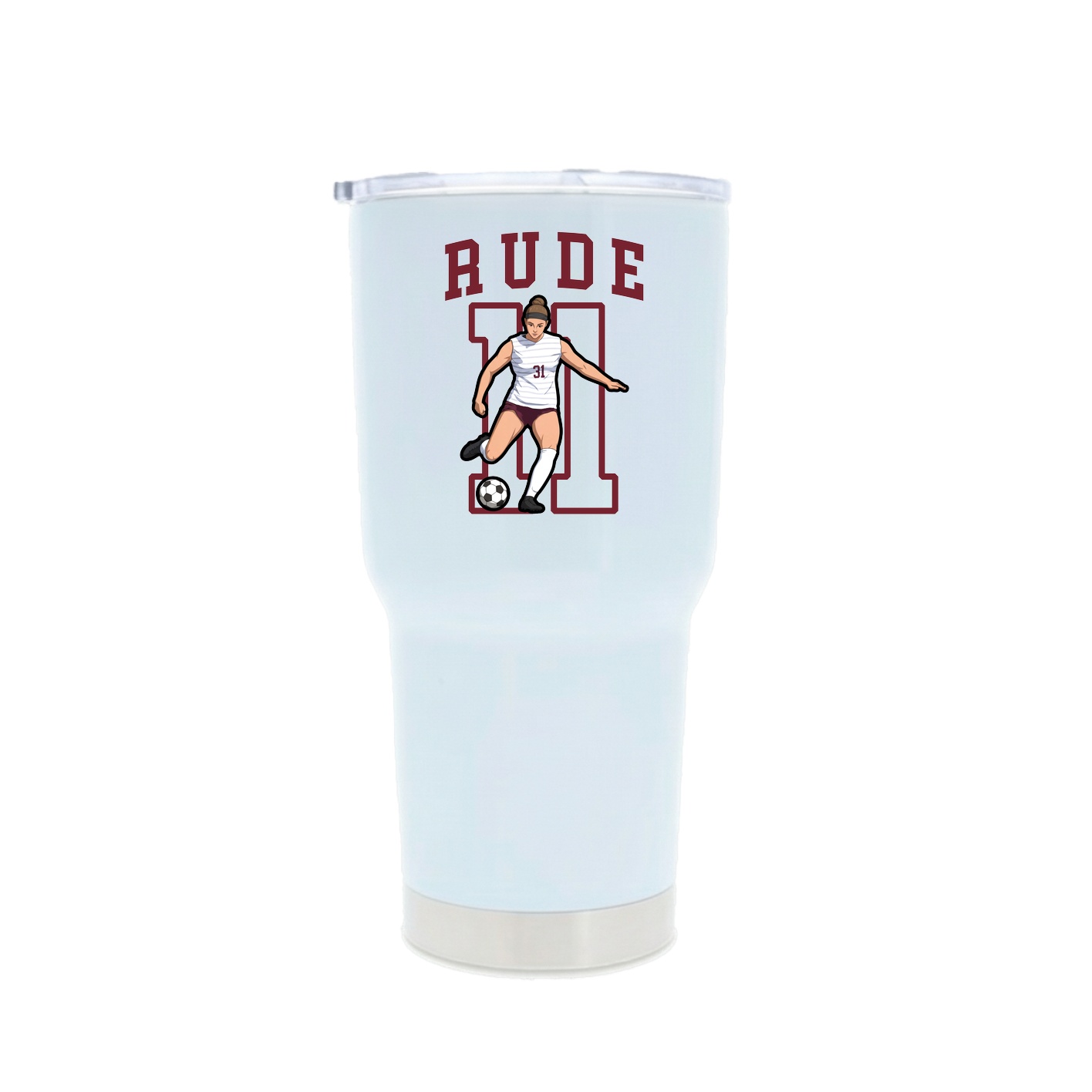 30oz Stainless Steel Tumbler — Shirsey in White