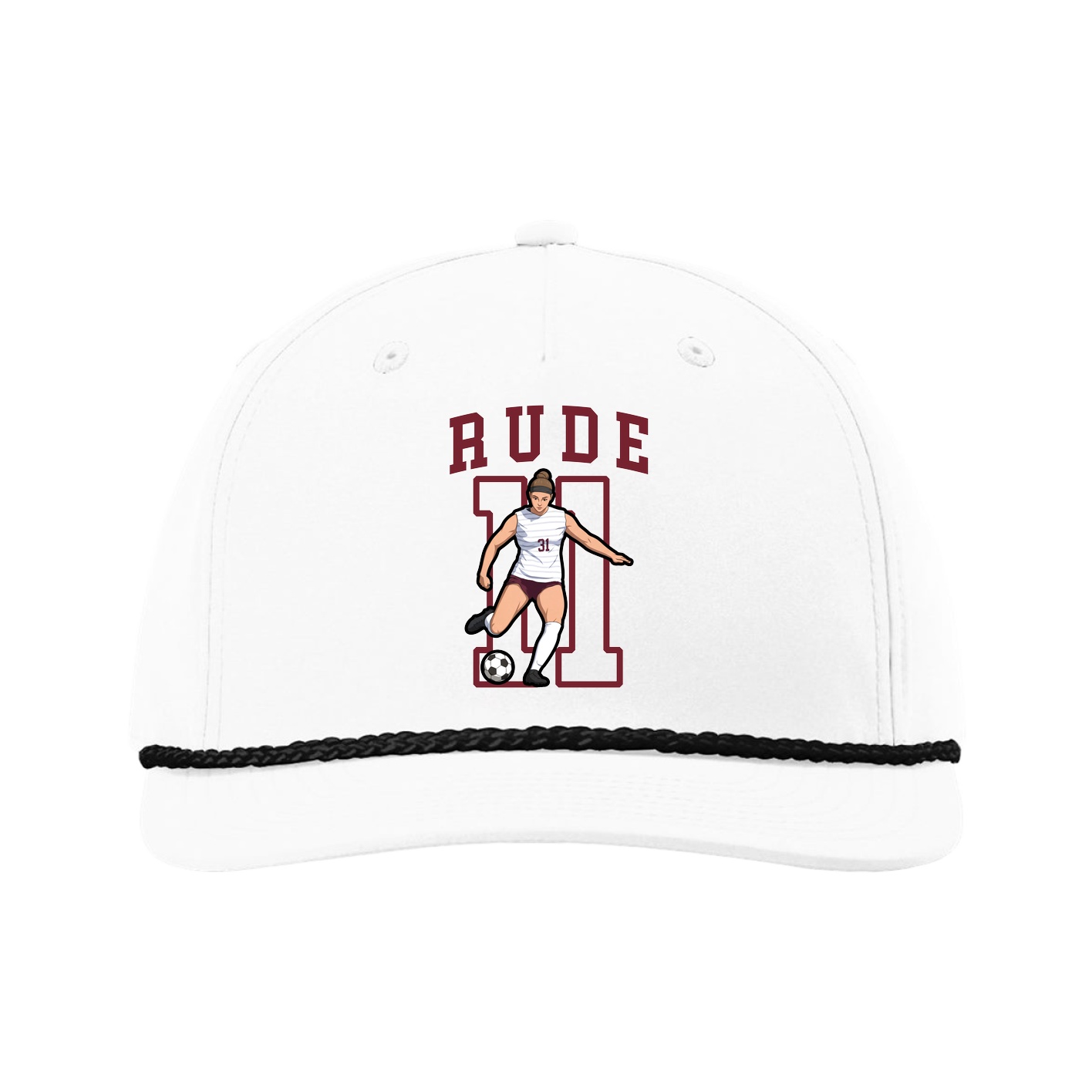 Five-Panel Classic Rope Cap — Shirsey in White