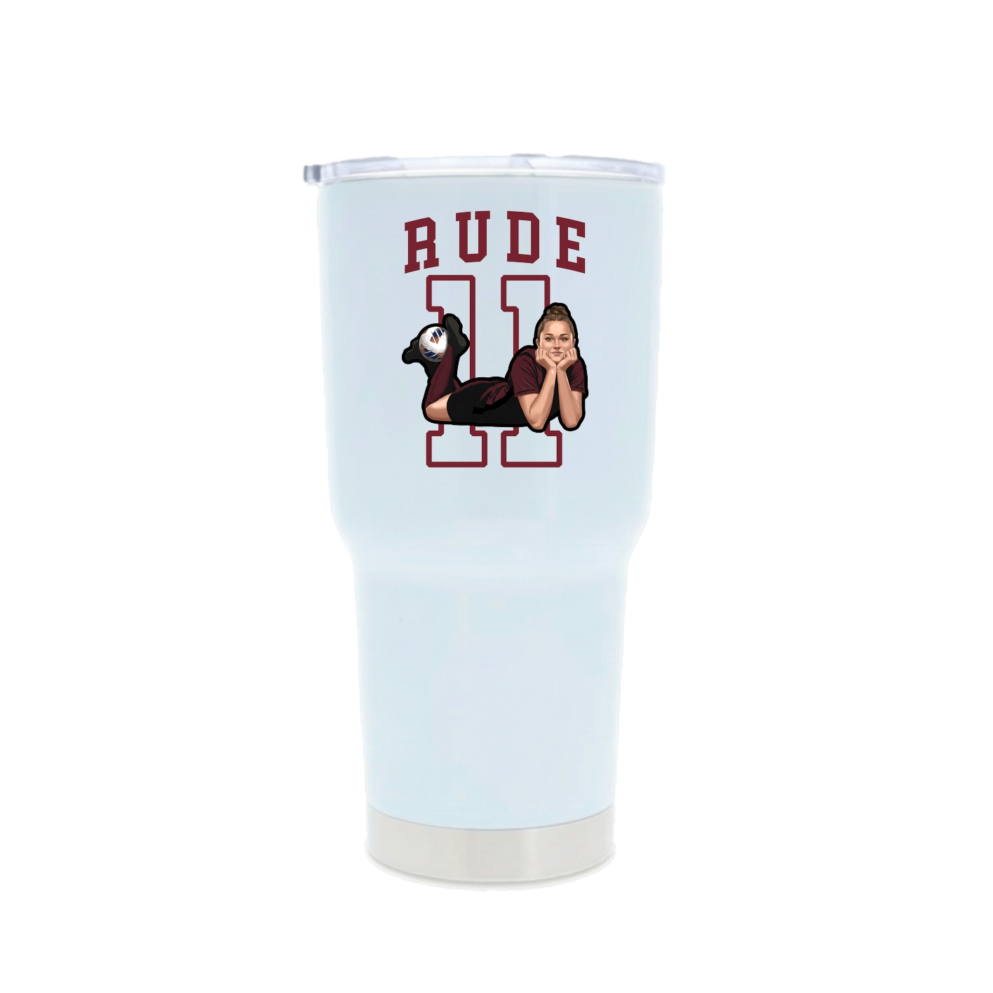 30oz Stainless Steel Tumbler — Shirsey in White