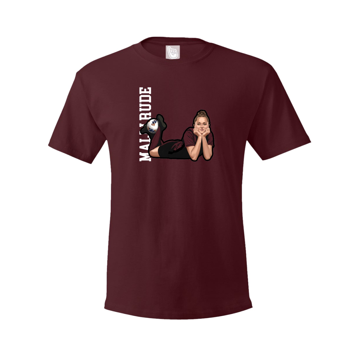 Tee — Name Vertical in Maroon