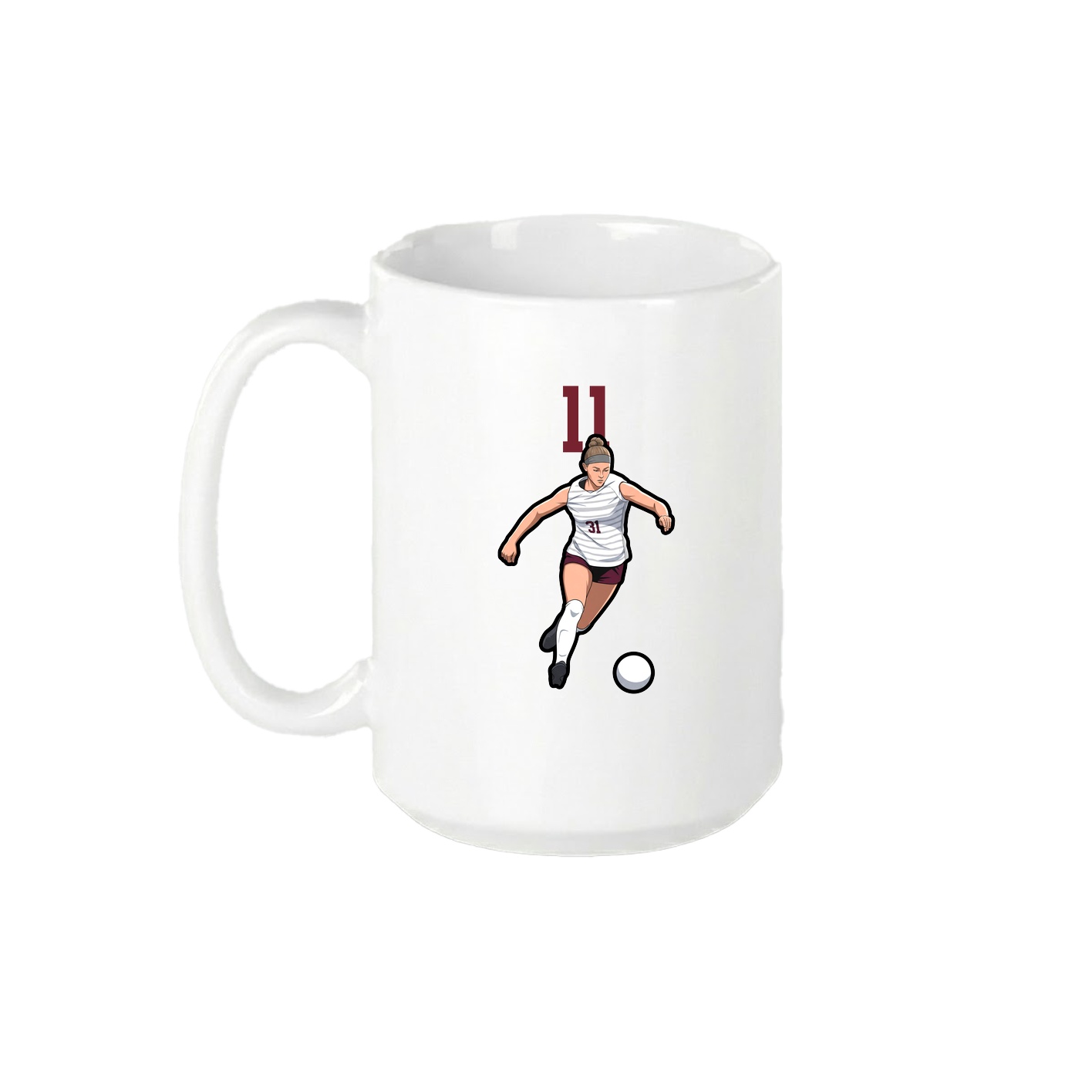 15oz Coffee Mug — Number Top in White