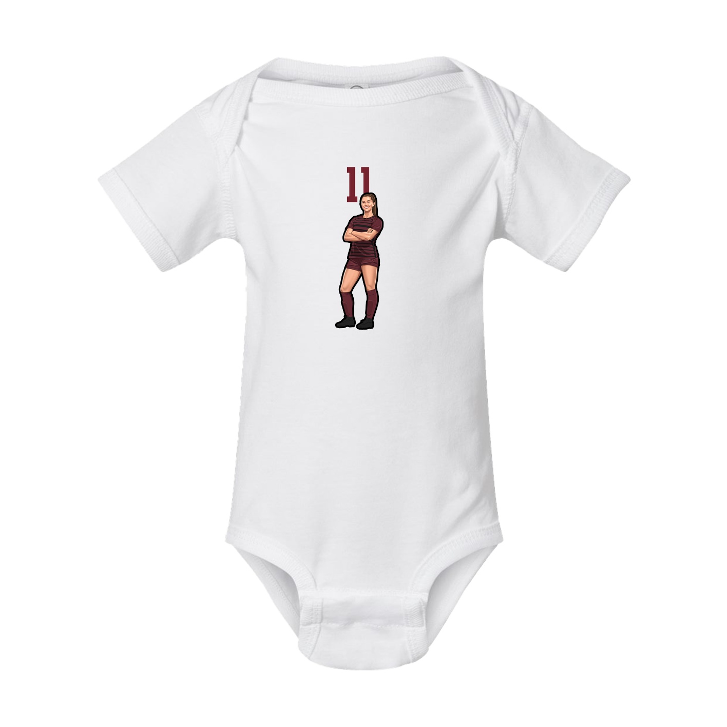 Baby Onesie — Number Top in White